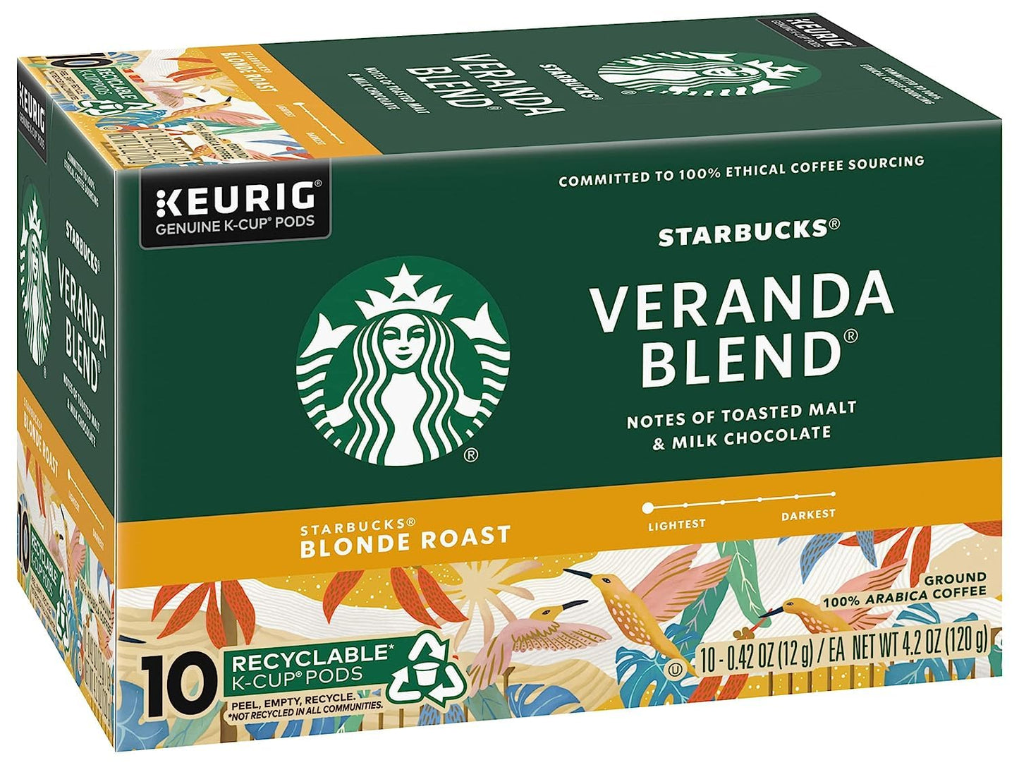 Starbucks Ground Coffee - Dark Roast Blend | Veranda Flavor, 10 Count (Pack of 8)
