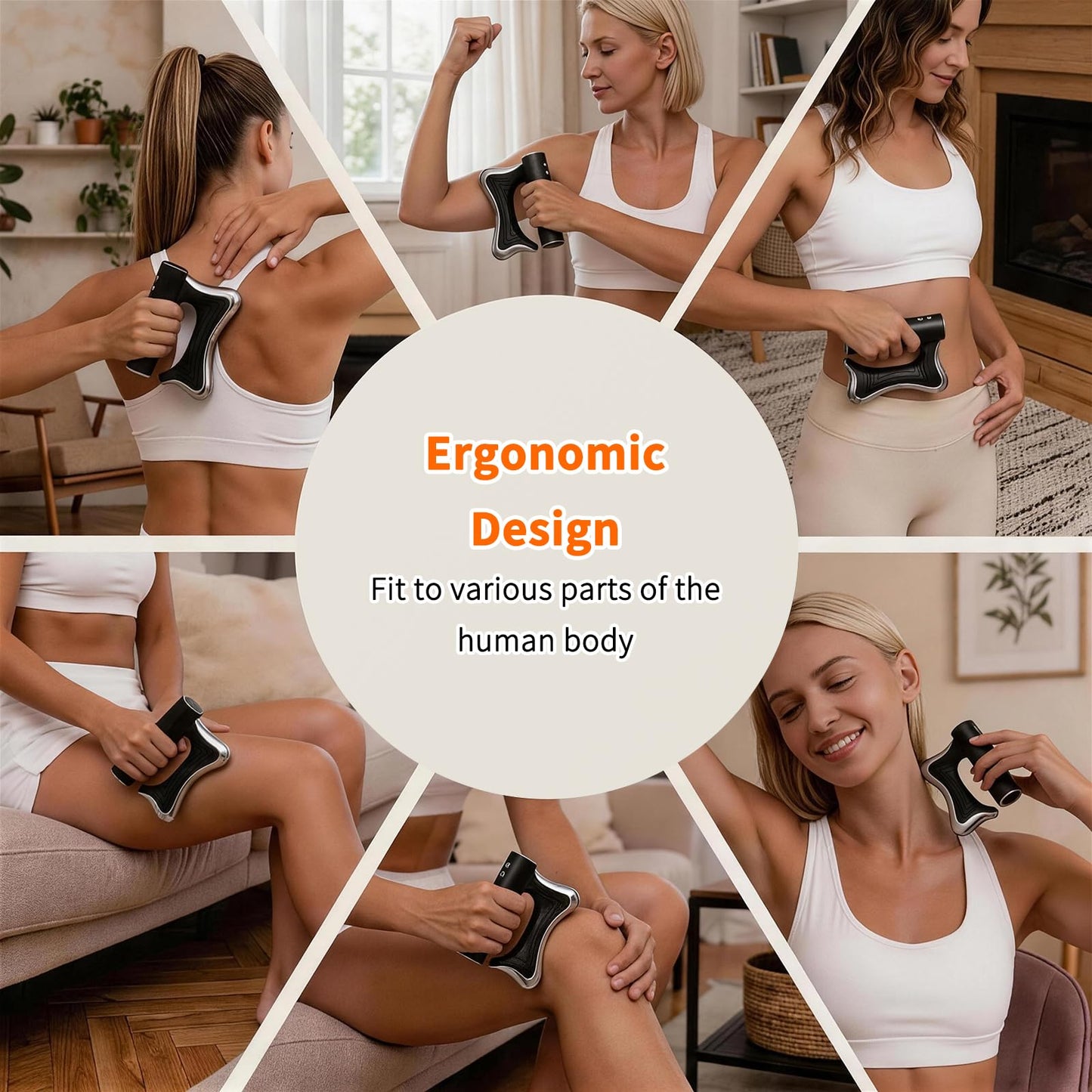 baoinse Electric Muscle Scraper, Muscle Scraper Tool with Heating and Vibration, 3 Adjustable Intensity Modes, Electric Massager for Muscles for Full Body Muscle Relaxation, Recovery and Pain Relief