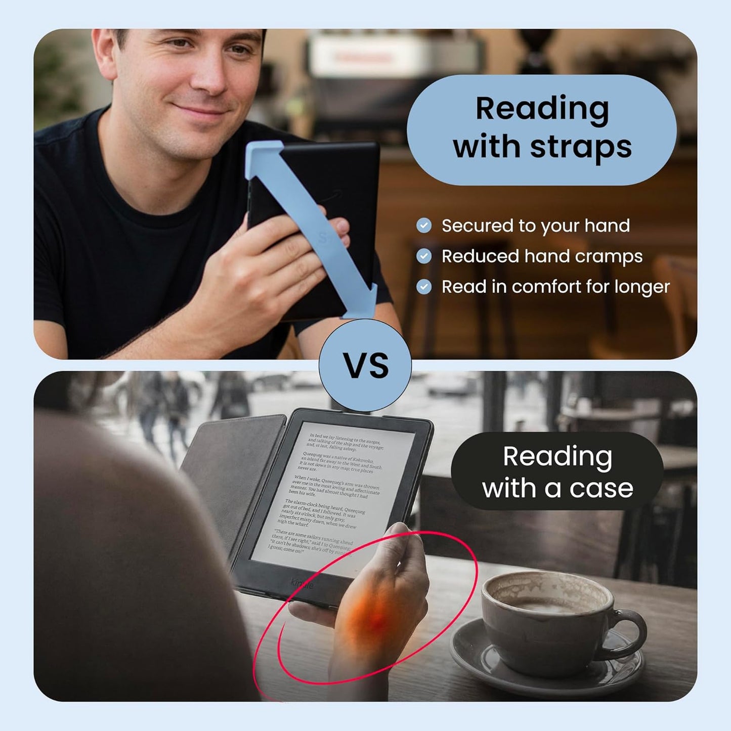 Strapsicle 6" (2012-2019) 6" 2-Pack Silicone Hand Straps | Accessory for Kindles & Paperwhite and Kobo e-Readers | |
