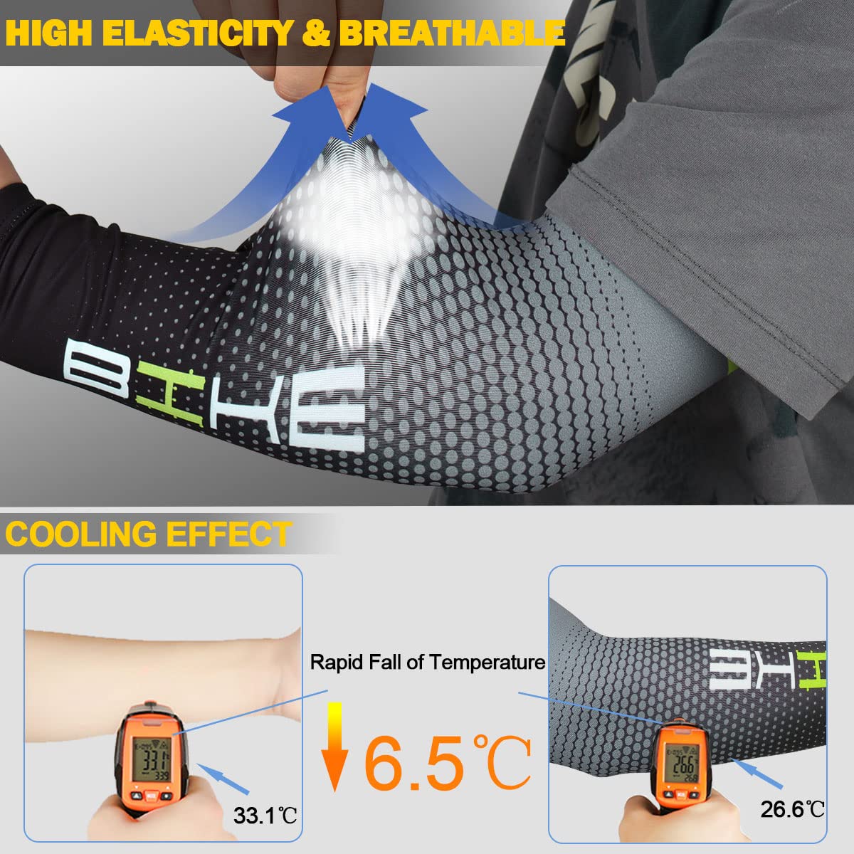 beister UV Sun Protection Cooling Compression Sleeves Arm Sleeves Men Women Cycling