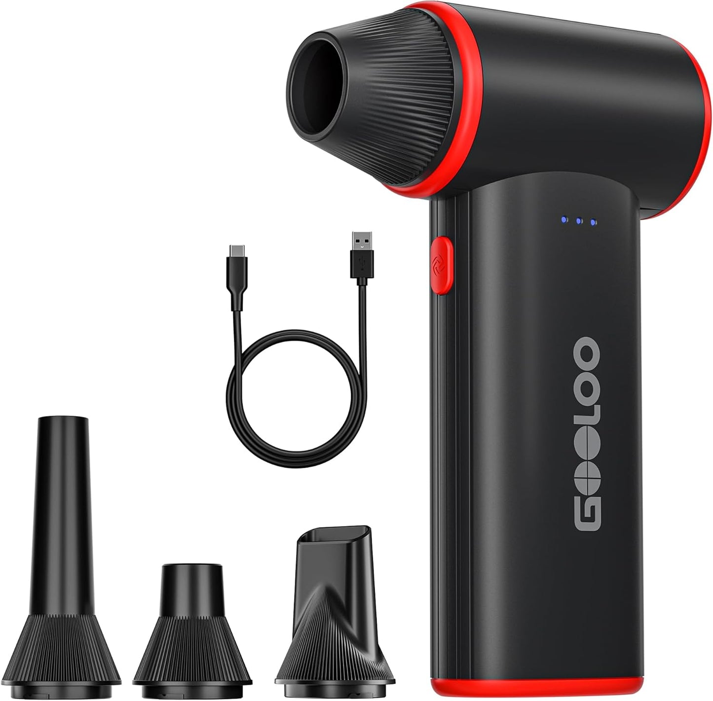 F3 150000RPM 3-Gear GOOLOO Compressed Air Duster, Duster for Cleaning, Rechargeable Electric Air Blower with Fast