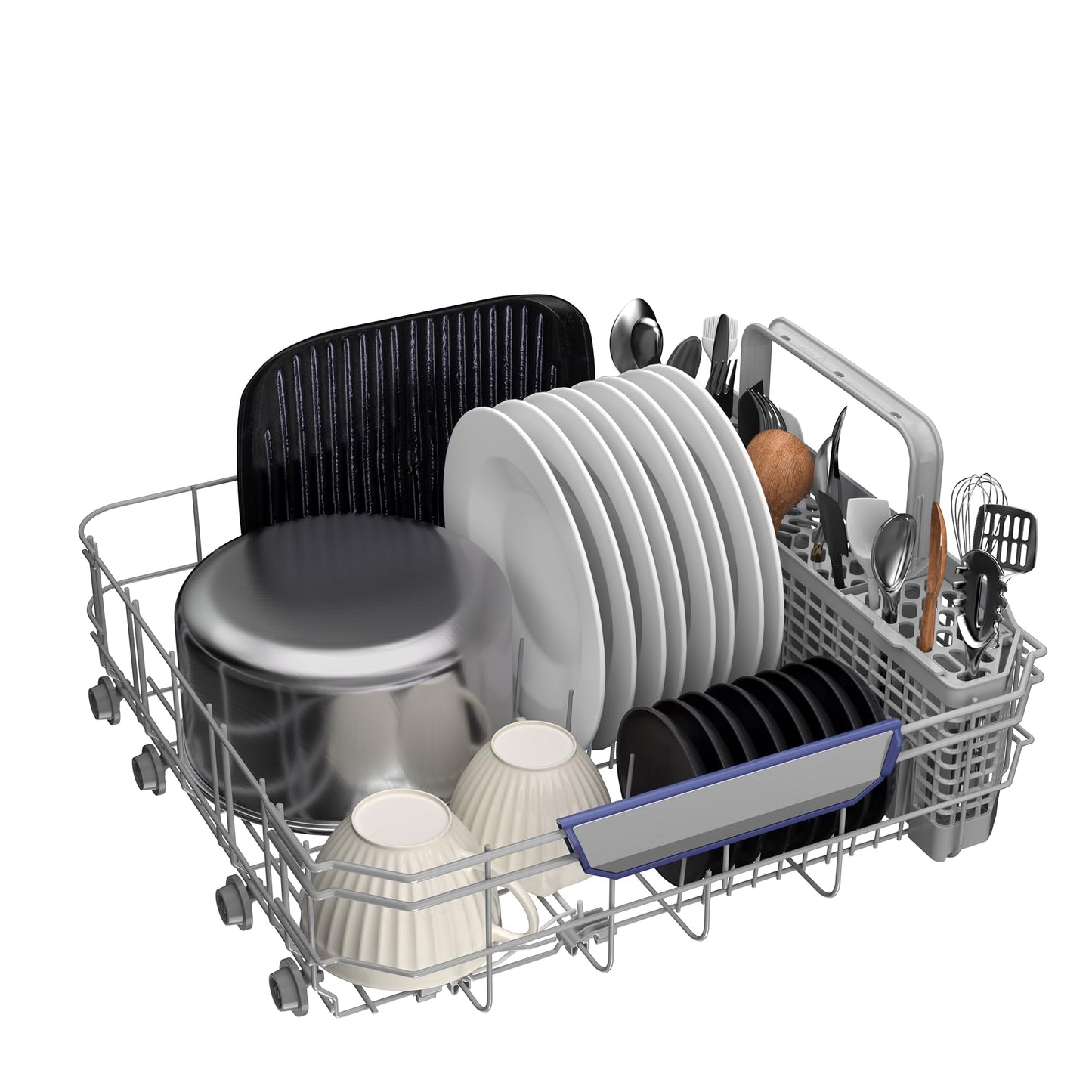 Empava 24 Inch Built-in Dishwasher, Stainless Steel Tub, 15 Place Settings, 8 Wash Cycles, 3 Racks, Dual-Dry System, Top Control, 45 dB Ultra Quiet, Energy Star & UL Certified