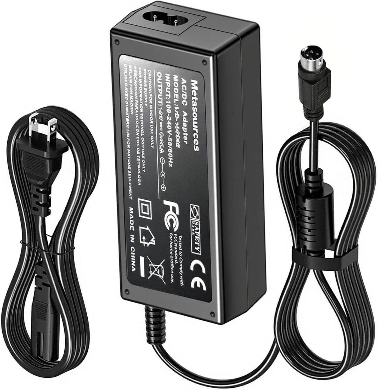 Metasources 4-Pin 12V 4 8 16 8 5A AC/DC Adapter Compatible with DW Digital WatchDog Max-II DW-MAX-II MAXII Channel Ch