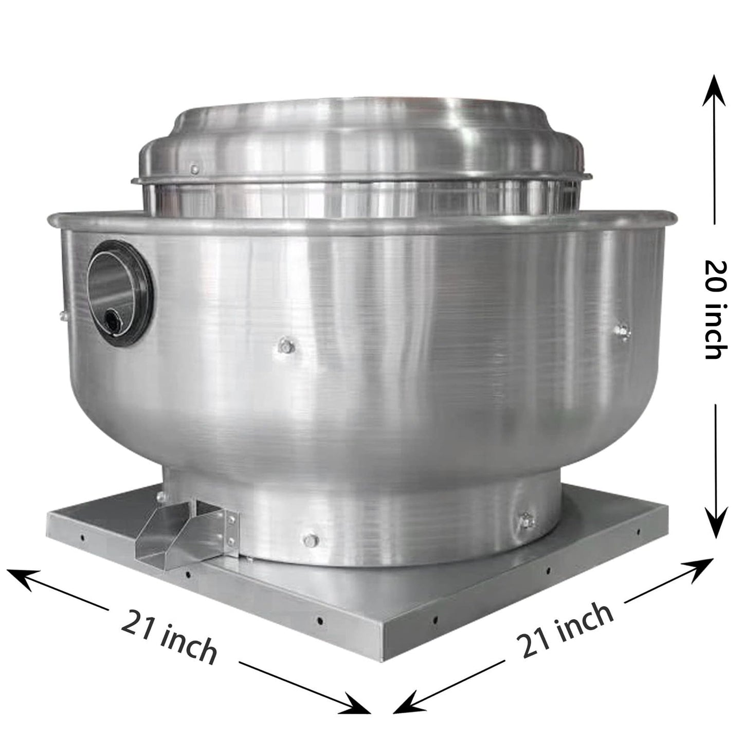 FICBXRA Restaurant Hood Grease Rated Exhaust Fan- Food Truck High Speed Direct Drive Centrifugal Upblast Exhaust Fan 0.5HP 110 Volt Single Phase Motor 1900-2600 CFM