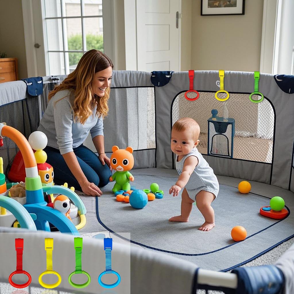 Skiennix Baby Pull-Up Rings - Walking Exercise Assistant for Infants | 4-Piece Set