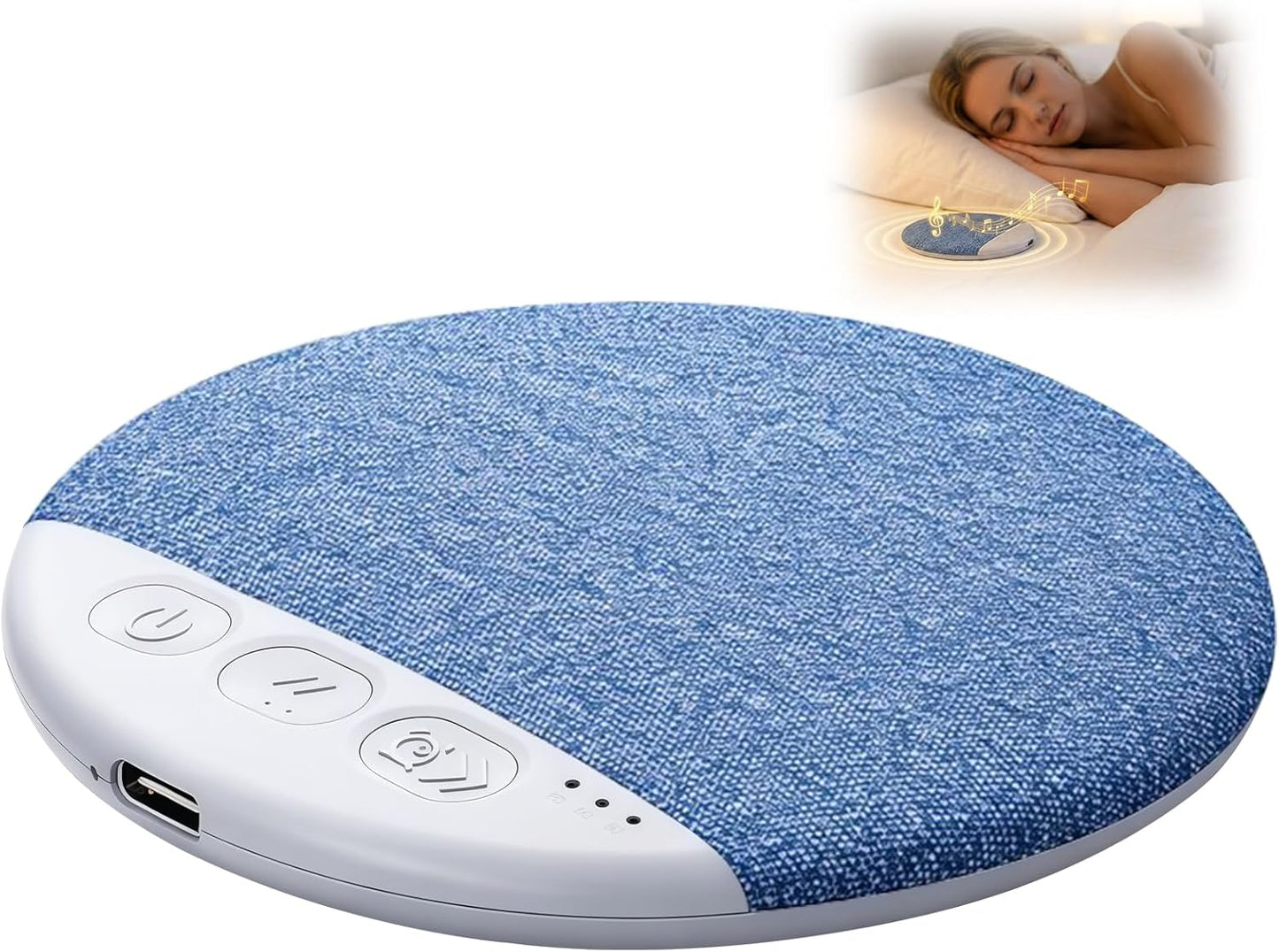 Generic 6.0, Bluetooth Pillow Speaker for Sleeping, Mini Portable Under Pillow Speaker with White Noise Timer Wireless