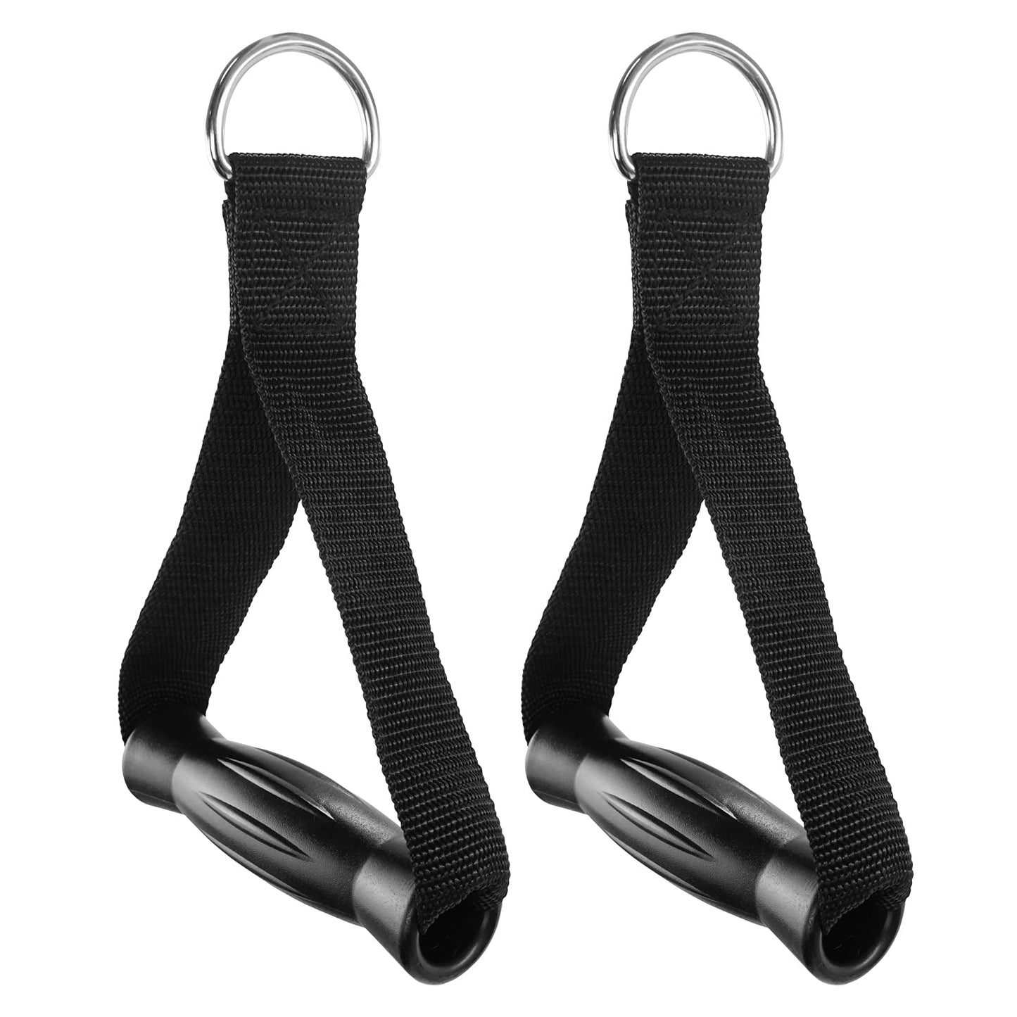 Luwint Excercise Handles, Heavy Duty Cable Machine Attachments Resistant Band Handles Gym Equipment Accessories, 1 Pair, Black