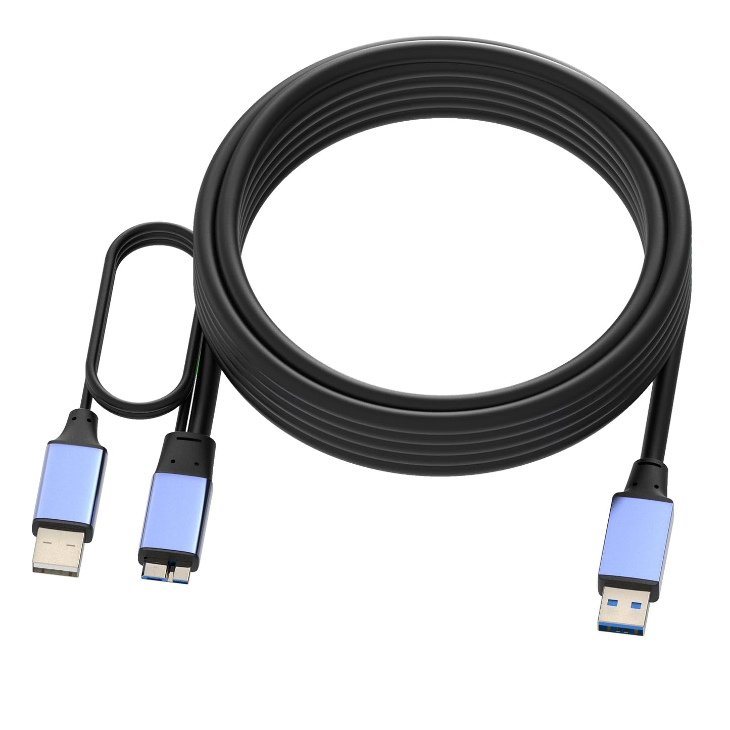 3.0 (3.2 1) 5Gbps 15ft(5M) OkyLink USB Gen A to Micro-B Male to Male Data Cable, High Speed Transfer, for External Hard