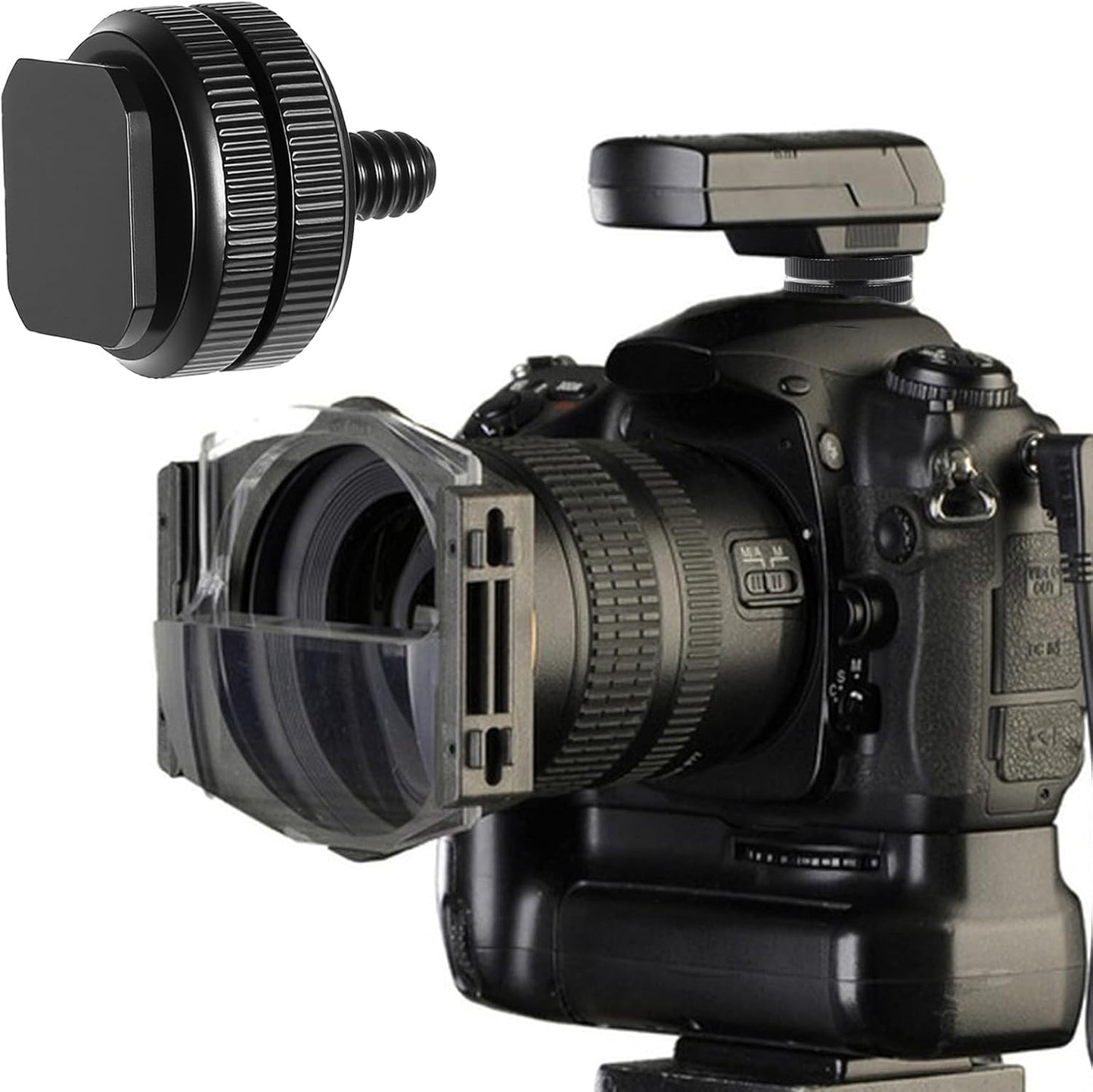 FdcZeyxior 6 Pack 1/4" 1/4" 20 Cold Shoe Mount Adapter and Hot Shoe Mount Adapter, Screw Thread Cold Shoe Flash Stand