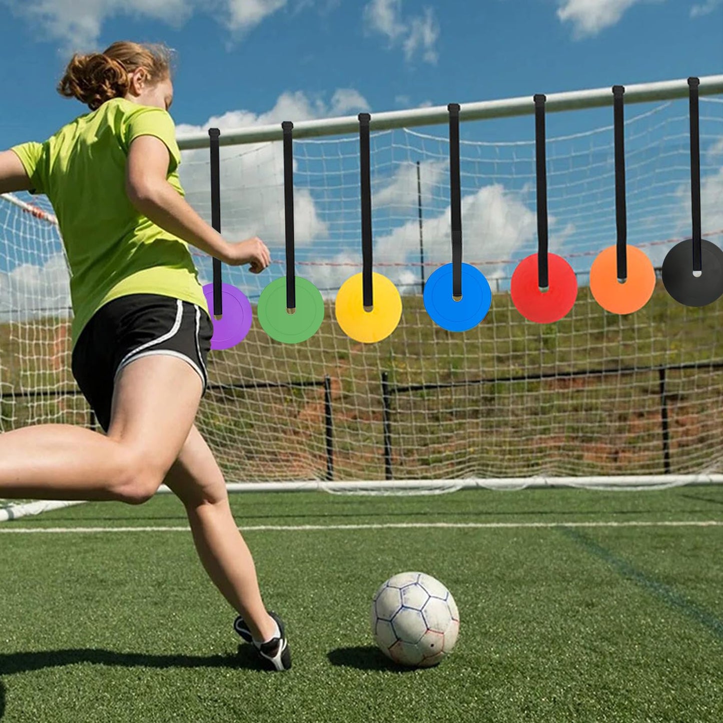 7 Pieces Soccer Goal Target,Multi-Color Agility Hockey Shooting Target with Adjustable Straps for Shooting Accuracy Training for Football Hockey Basketball Lacrosse Goal Sports Training