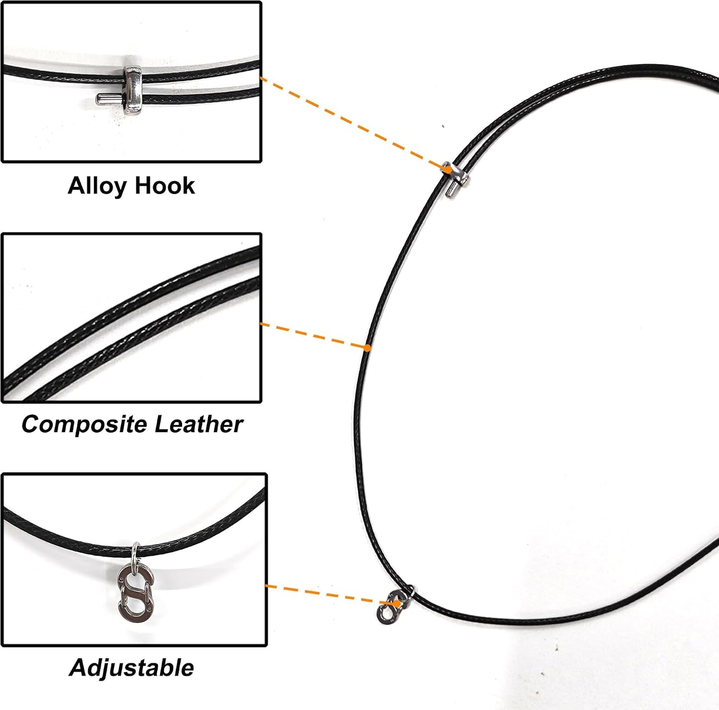 LeoTube 815 inches Neck Strap for PLAUD NotePin Voice Recorder, Leather Strap for PLAUD AI Voice Recorder, Adjustable