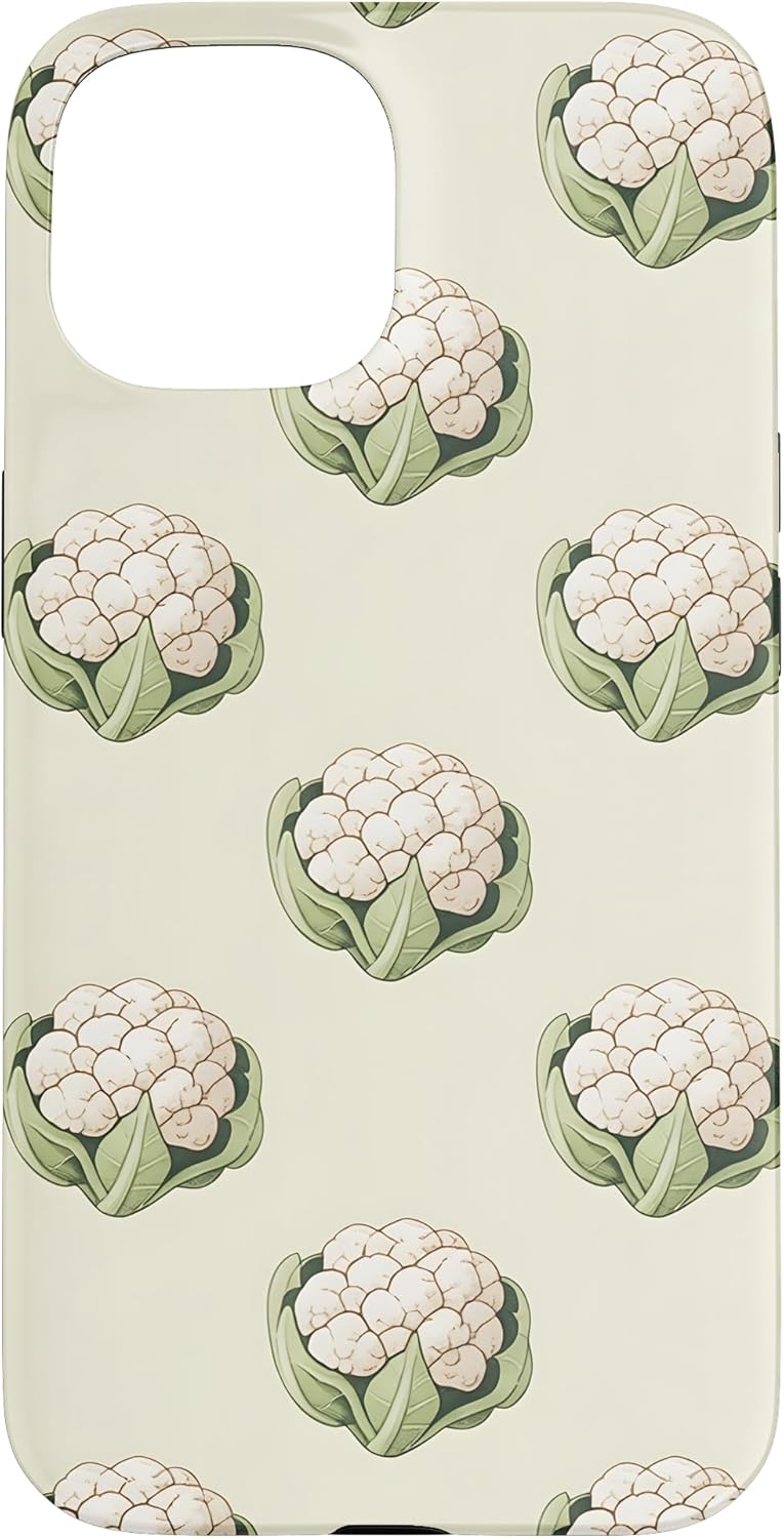 Cauliflower Pattern Art Cases 15 Cauliflower Boho Vegetable Pattern Motif Case for iPhone