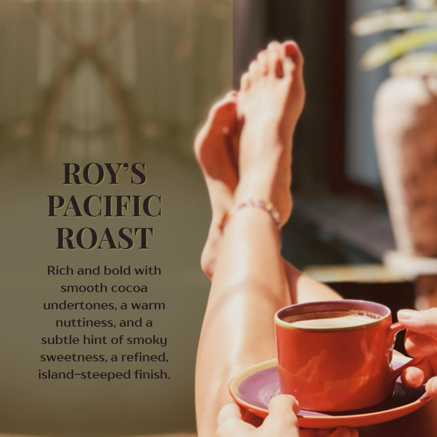 Royal Kona Roy's Pacific Coast, 10% Kona Coffee Blend, Medium-Dark Roast Single-Serve Coffee Pods, Compatible with Pod Brewing Systems, A Taste of Aloha - (12 Count Box)