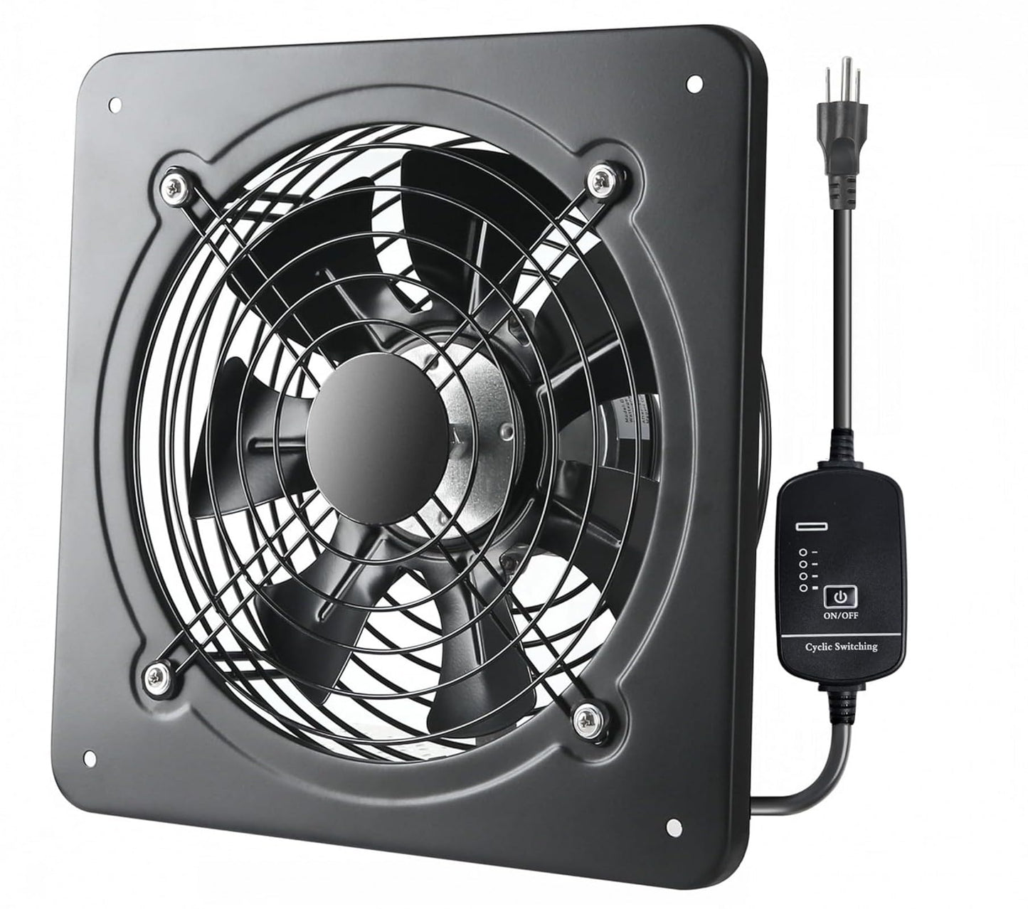 Gainsh 12 Inch Window & Wall Mounted Exhaust Fan, 720 CFM High Speed Ventilation Fan, 1460 RPM Industrial Extractor Fan with Adjustable Speed for Basement, Garage, Home, Office & Commercial Use