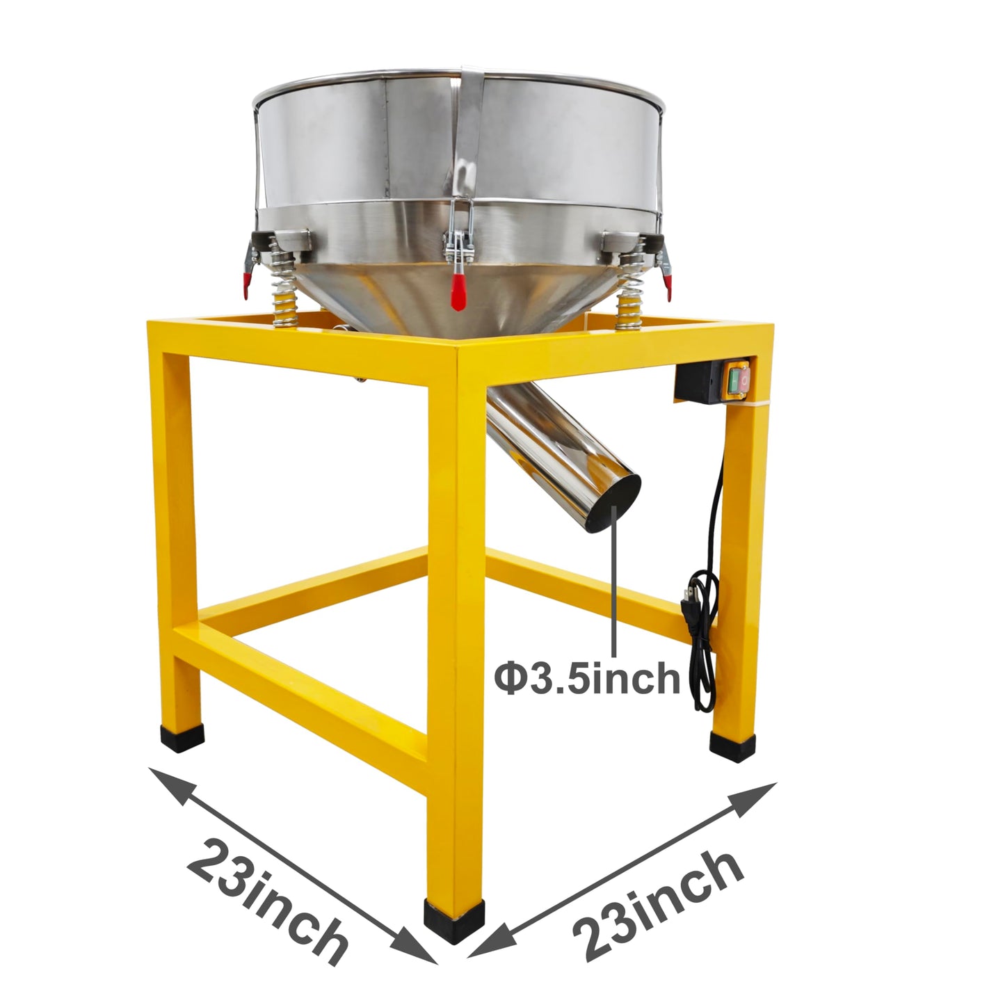 TECHTONGDA Stainless Steel Powder Vibrating Sieve Electric Screen Shaker Machine Diameter 19.6inch with 26 mesh