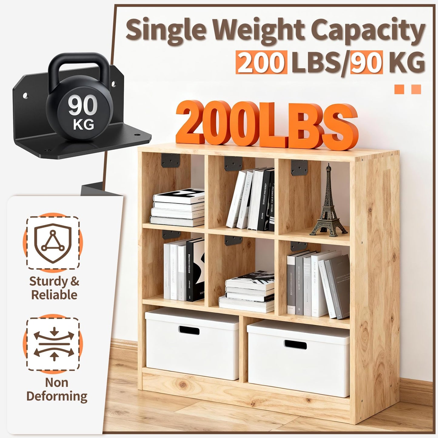 SecureLatch 4 Inch Heavy Duty Galvanized L Bracket, 90 Degree Angle Bracket for Wood, 4"×2"×2" Metal Corner Brace for Floating Shelves, Table, Framing, Fence, Deck, Furniture (Black-16PCS)