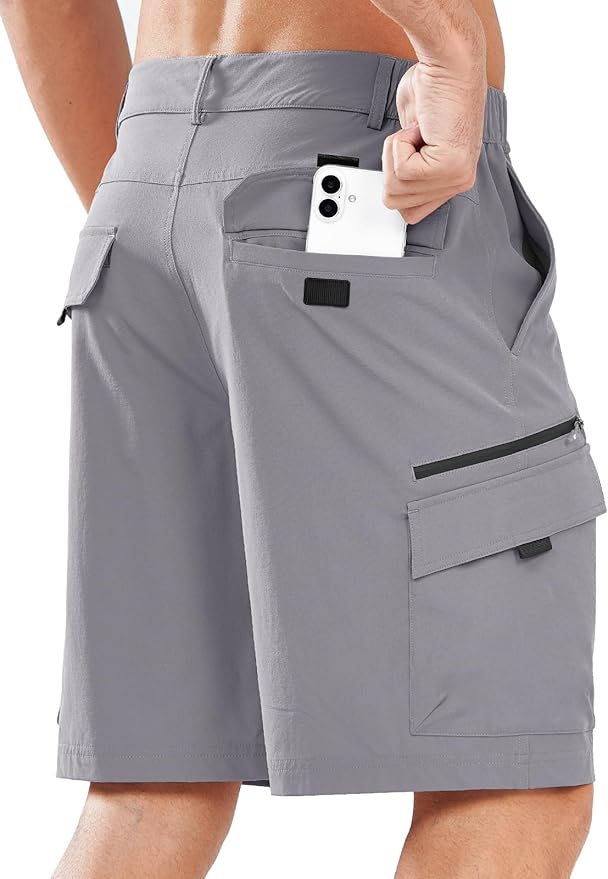 NORTHYARD Men's Cargo Hiking Shorts 9" Lightweight Outdoor Tactical Work Camping Sport Golf Casual Travel Fishing Multipocket