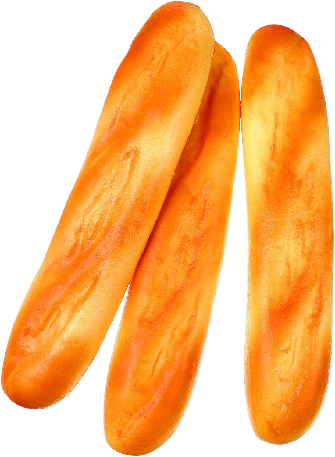 3 10.62In DOITOOL Pcs Artificial Long Bread Loaves Realistic Fake Bread Toy Props for Photography Display and Play Food