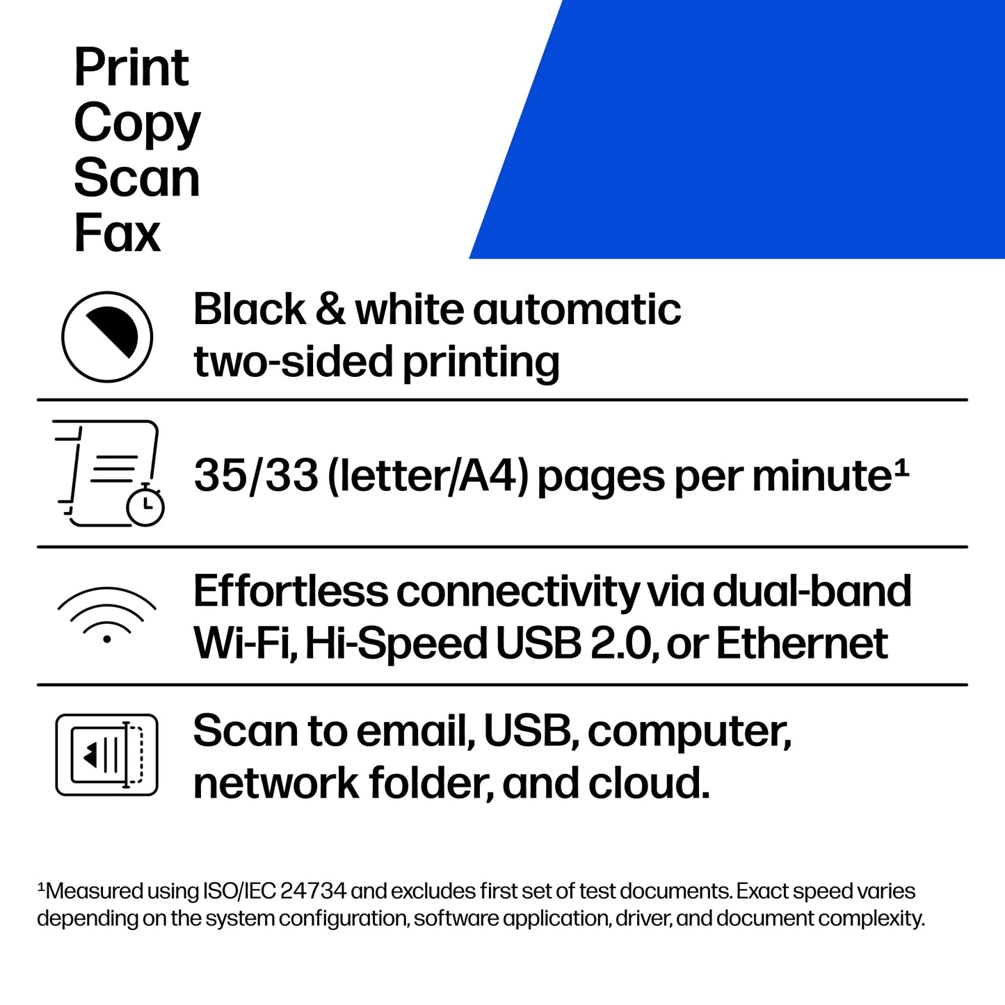 HP LaserJet Pro MFP 3101fdw Wireless Black & White All-in-One Laser Printer, Scanner, Copier, Fax, Best-for-Office (3G628F)