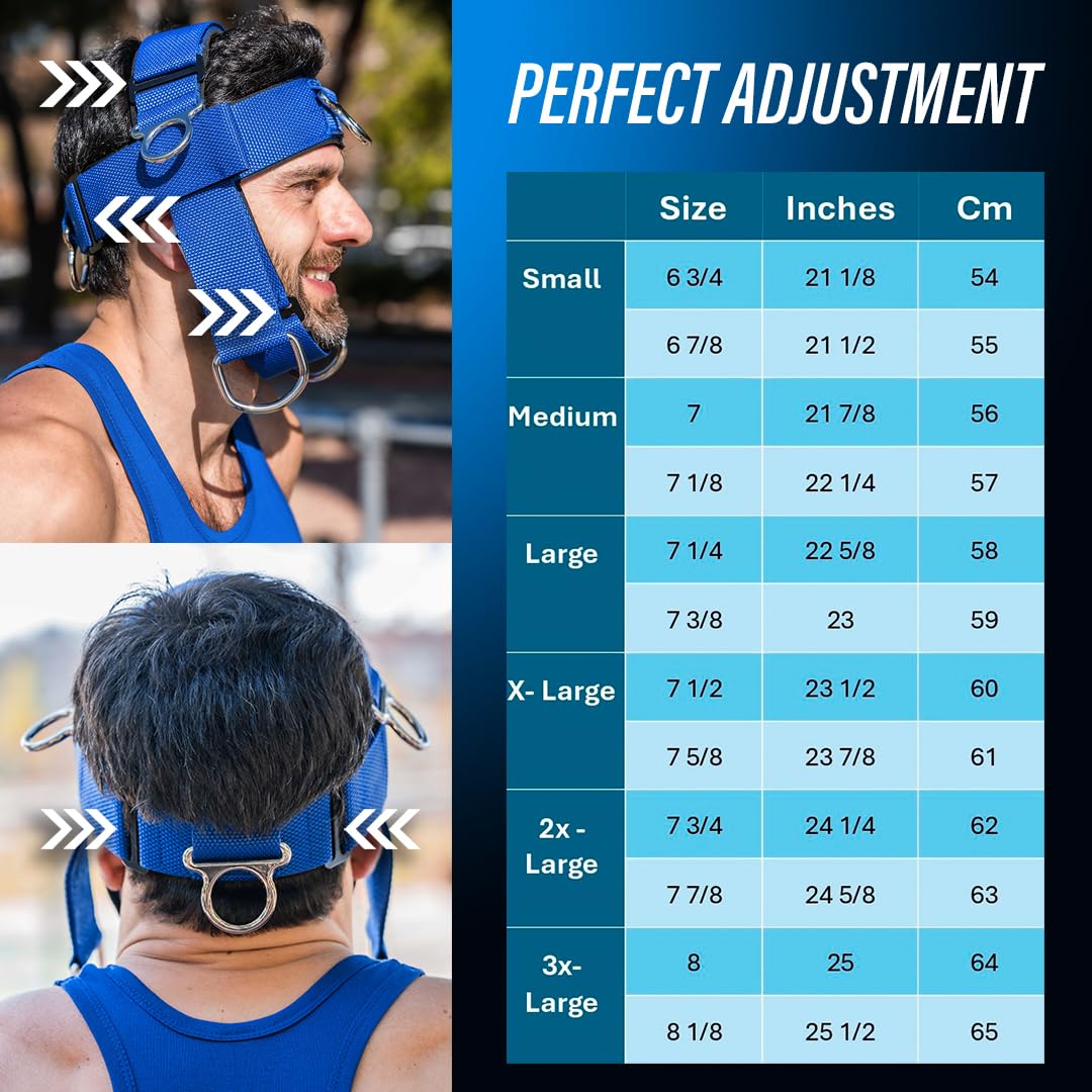 G Gabantt- Neck Exerciser and Neck Trainer. Adjustable Neck Harness Weight Lifting, 4 Way Neck Training - Head Harness for Neck Exercises and Neck Muscle Builder. Neck Strengthener Workout Equipment