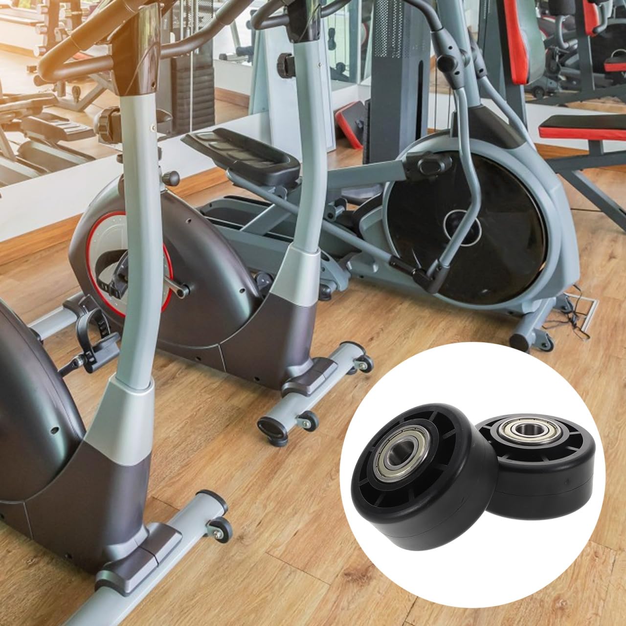 Toddmomy Fitness Equipment Universal Wheel 2.75 Inch Durable Gym Roller Replacement for Treadmills Exercise Bikes Easy Diy Installation Smooth Rotation