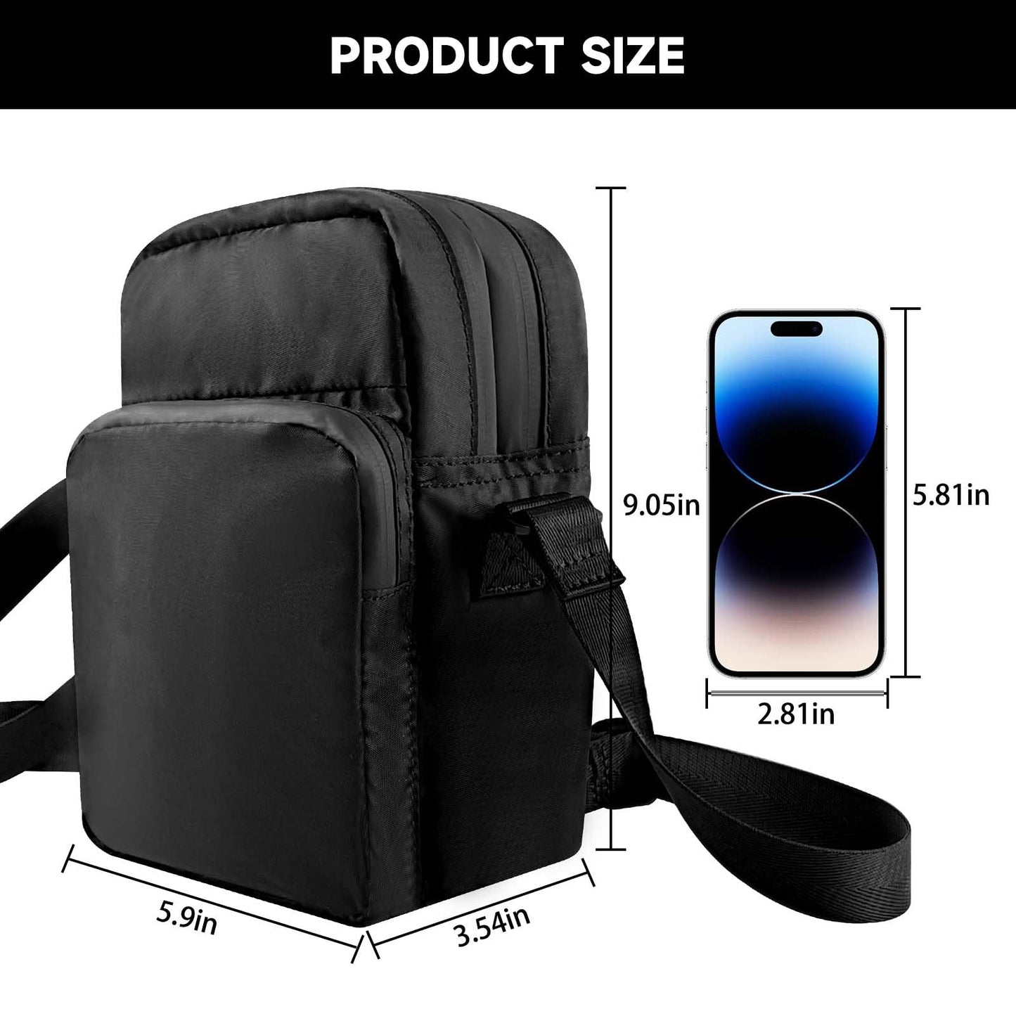 MBYLOEBA, Magnetic Gym Bag, Magnetic Golf Pouch, Small Gym Bag for Men, Gym Accessories for Men, Large Capacity with Secure Magnets, Gym Workout, Travel Bag, Black