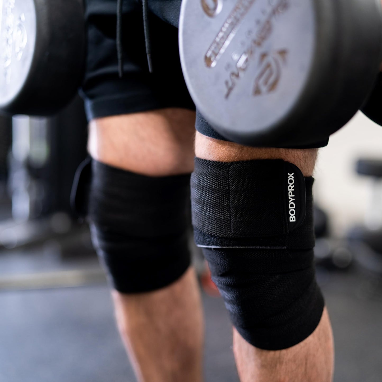 Bodyprox Knee Wrap 2 Pack for Squats, Weightlifting, Powerlifting, Leg Press, and Cross Training, Knee Support for Men and Women