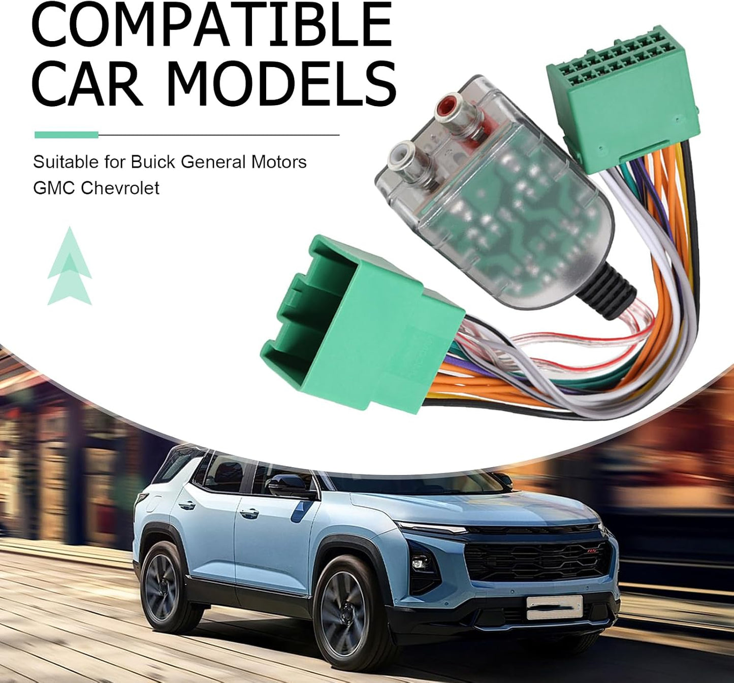 CyperFair K-103A Add A Subwoofer Amplifier Wire Harness, Plug and Play High-to-low Wiring Harness Impedance Converter