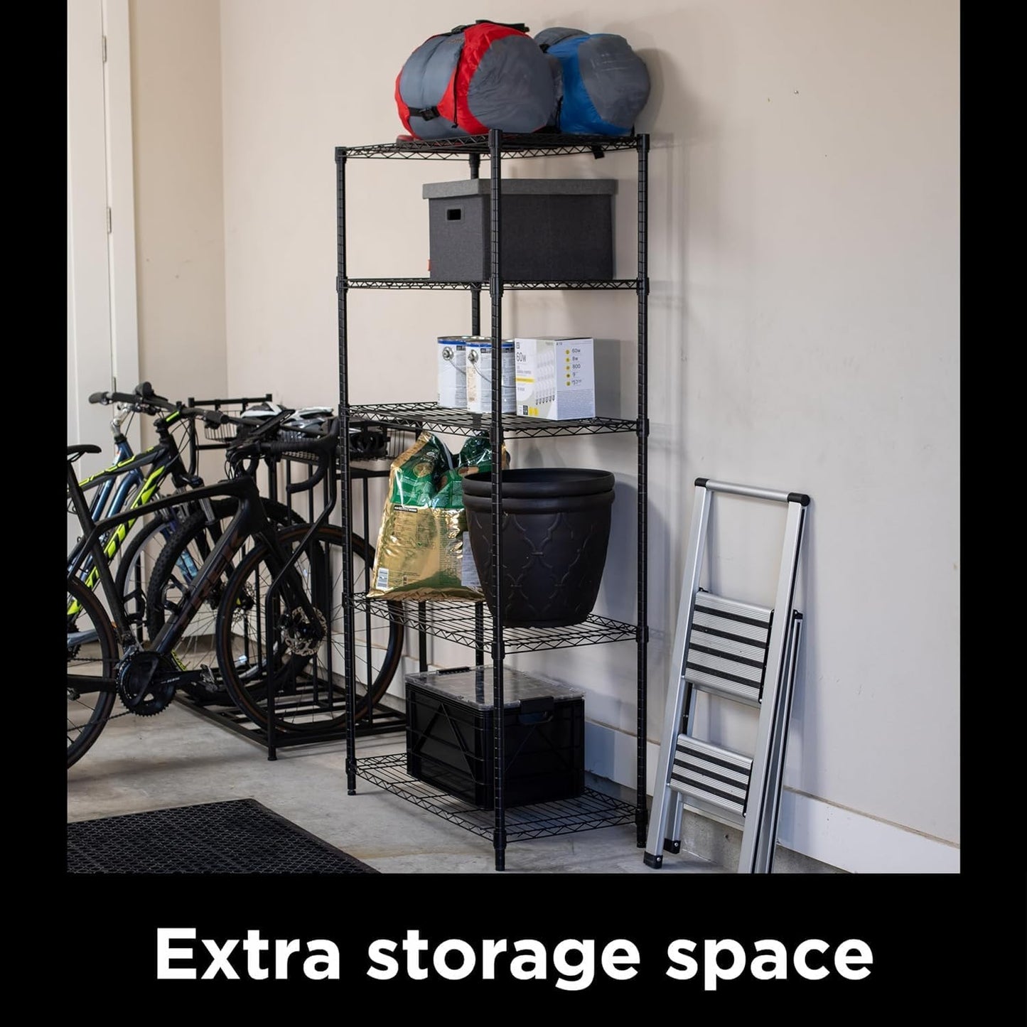 Internet's Best 5-Shelf Adjustable Wire Shelving | Heavy Duty Storage Rack | Metal Shelf for Garage, Restaurant, Industrial Use - Wide Unit Shelves, Sturdy Steel Frame | Black | 36" W x 18" D x 72" H