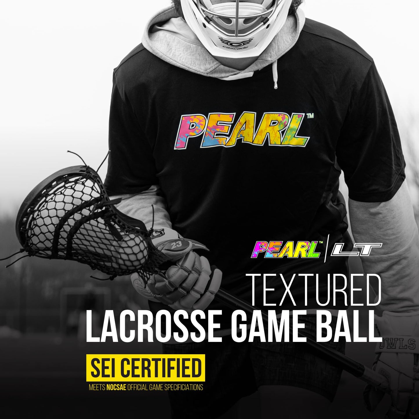 Pearl LT Textured Lacrosse Balls by Guardian Innovations, 10 Pack - SEI Certified Meet NOCSAE Standards for Games. Official Game Balls of Top NCAA Programs, Tournaments and Leagues - Yellow