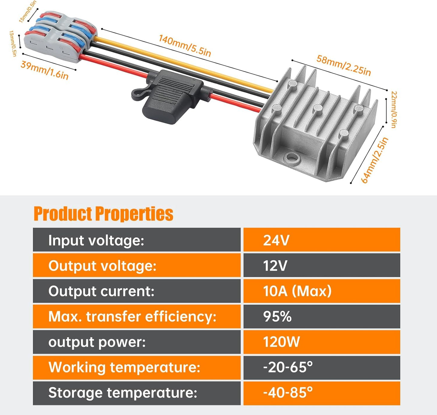 MZHOU 12V 10A IP67 120W Waterproof Power Supply - Certified Transformer - Overload/Short-Circuit Protection - Perfect
