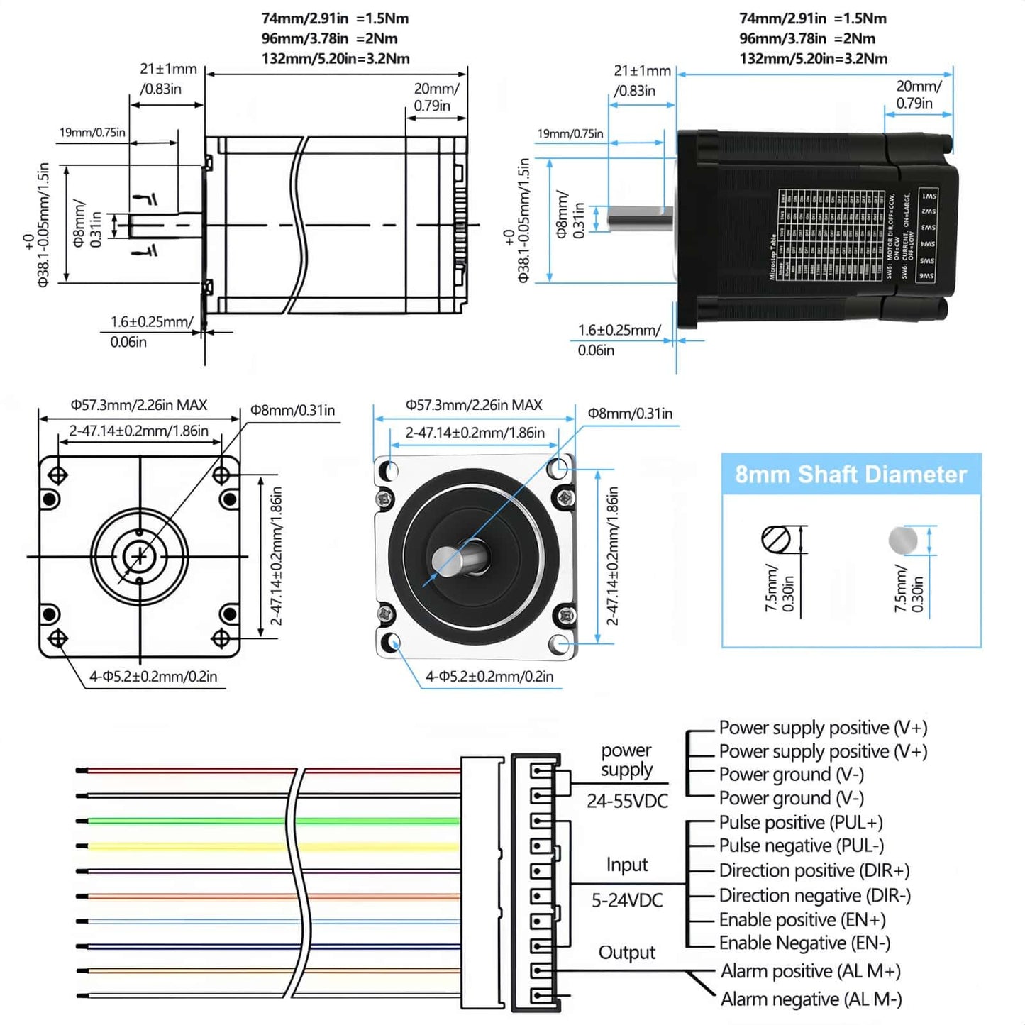 Hollow Rotating Platform 130mm 10:1 Ratio with 3Nm Integrated NEMA23 57mm Closed Loop Stepper Motor Driver Kit 45kg Load High Precision ≤1 Arcmin Speed Reducer for Automation Indexing Table Robotic