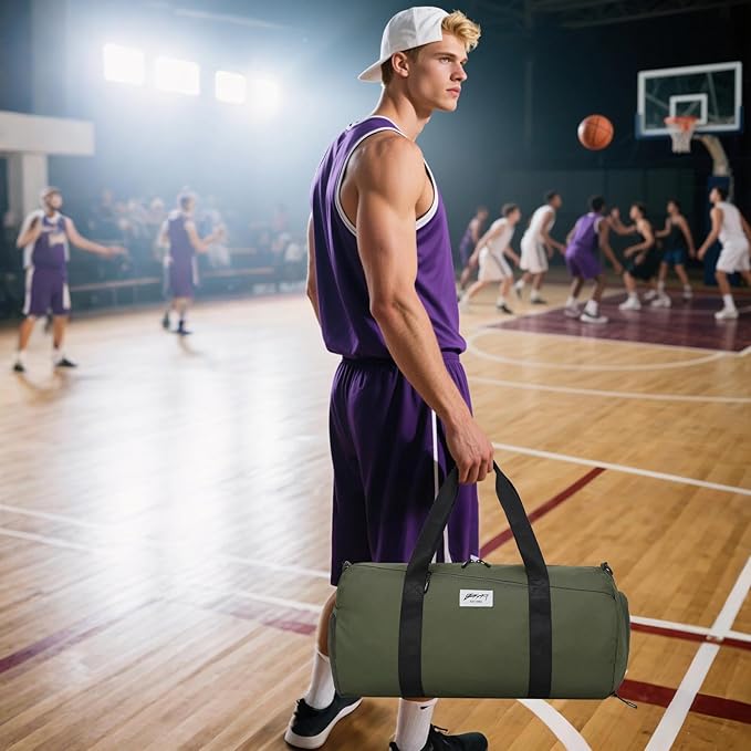 BE SMART Waterproof Mens Gym Bag with Shoe Compartment, Duffle Bag with Wet Pocket for Men, Lightweight Large Sport Duffel Bag NO Tpu Pocket for Overnight Weekender, Fitness, Swim, Boxing,Travel