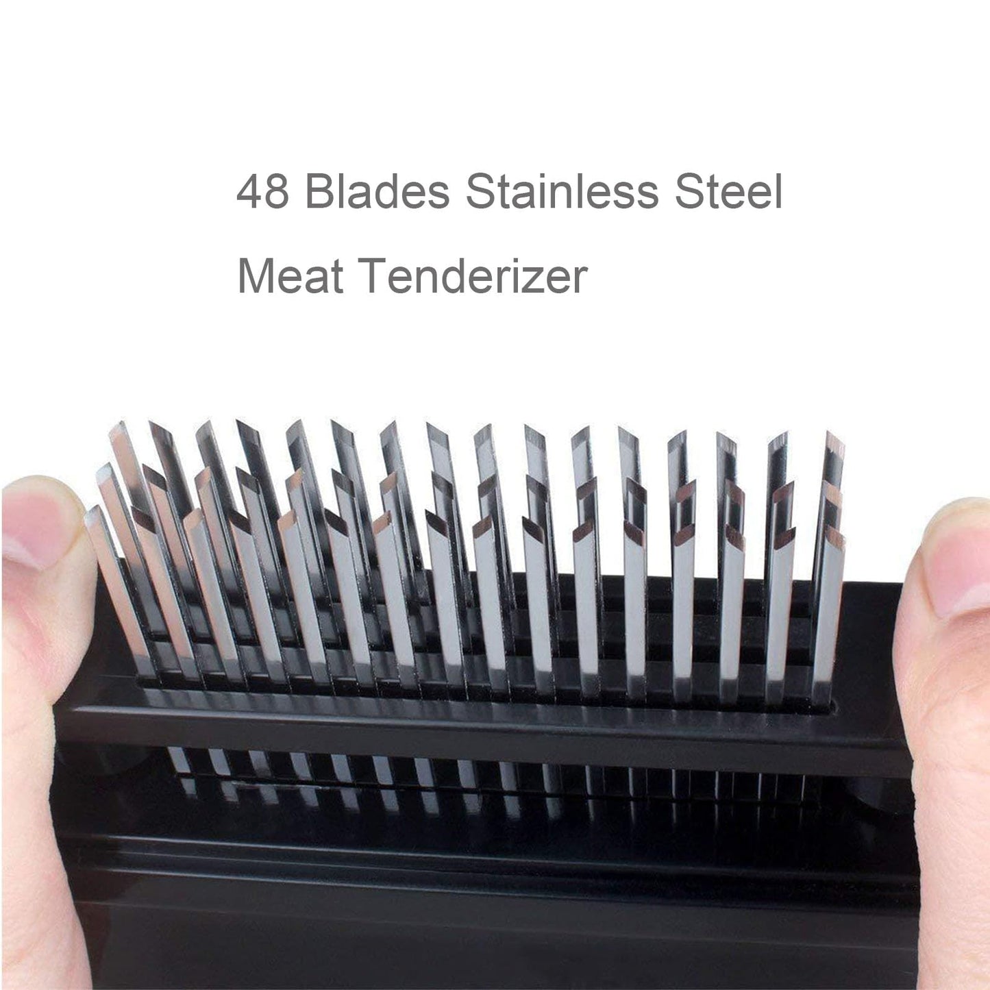HRZLITAY Meat Tenderizer, with 48 Stainless Steel Ultra Sharp Needle Blades, Hand Held Meat Tenderizer Needle, Kitchen Cooking Tool Best Makes Steak & Chicken Tender - No More Hammer, Meat Pounder