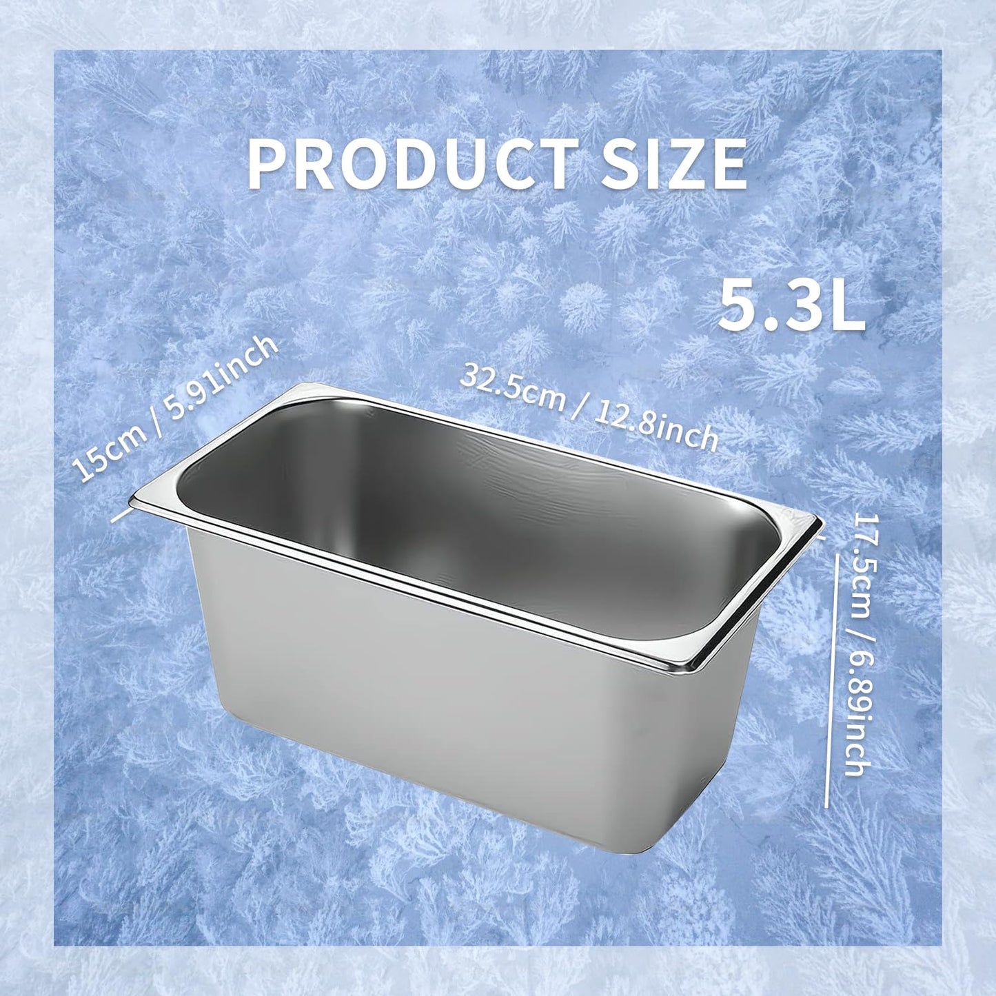 5.3L Stainless Steel Ice Bucket Wine Beer Champagne Bucket, Stainless Steel Ice Cube Bin for Parties & Cocktail Bar Camping