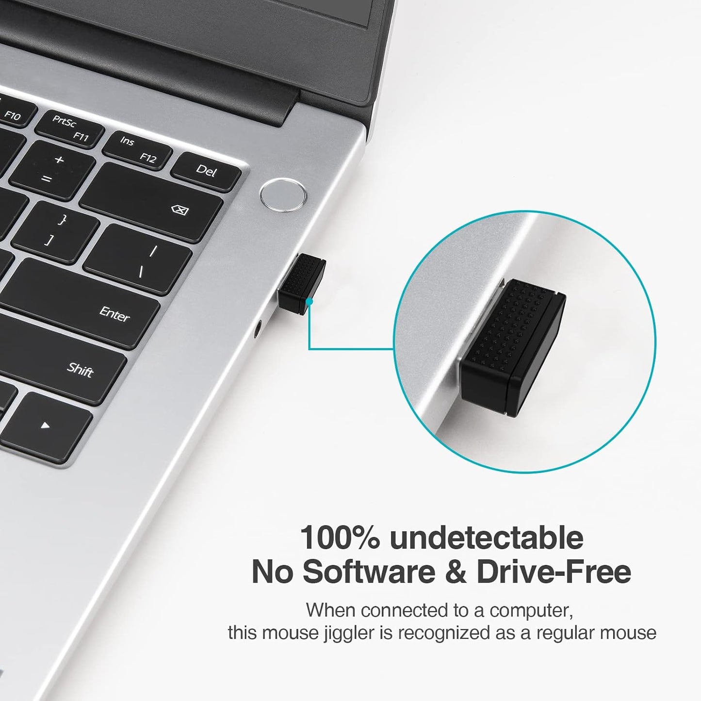 reiie Mouse Jiggler,Undetectable USB Mouse Mover Shaker, Wiggler Keep PC Awaking,Prevent PC Entering Sleep,Simulate