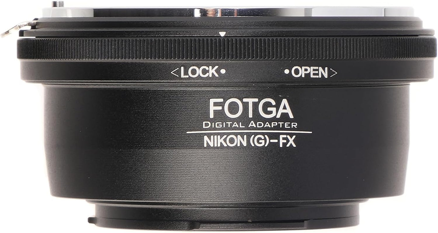 FocusFoto X-H2,X-H2S,X-T5,X-T4,X-E4,X-T200,X-A20,X-T30 II,X-Pro3,X-S10,X-S20,X-E2S FOTGA AI(G)-FX Adapter for Nikon