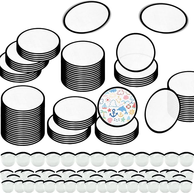 Foldable Flying Disc Fans Set with Bags, 9.8 Inch Black Egde Fabric Beach Flying Disc for Wedding Gift Party Favors Outdoor Activity