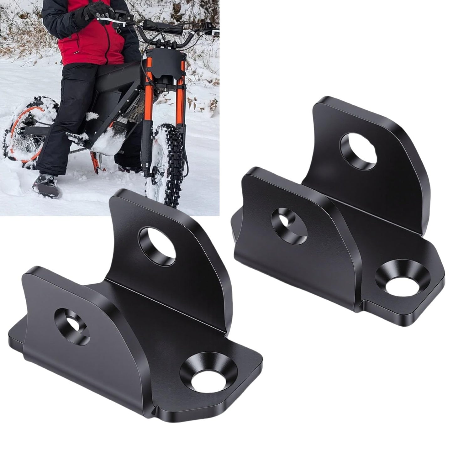 MOTOULAX Electric Dirt Bike Foot Pegs Bracket, Aluminium Alloy Footpeg Holder Replacement with Powder Coated Finish, for Electric Dirt Bike
