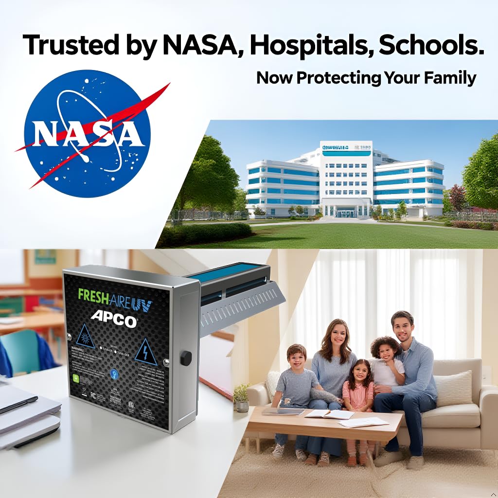APCO Carbon Cell Matrix HVAC UV Air Purifier with Power Cord, Includes 1-Year UVC Lamp (18-32 VAC Series) # TUV-APCO-ER