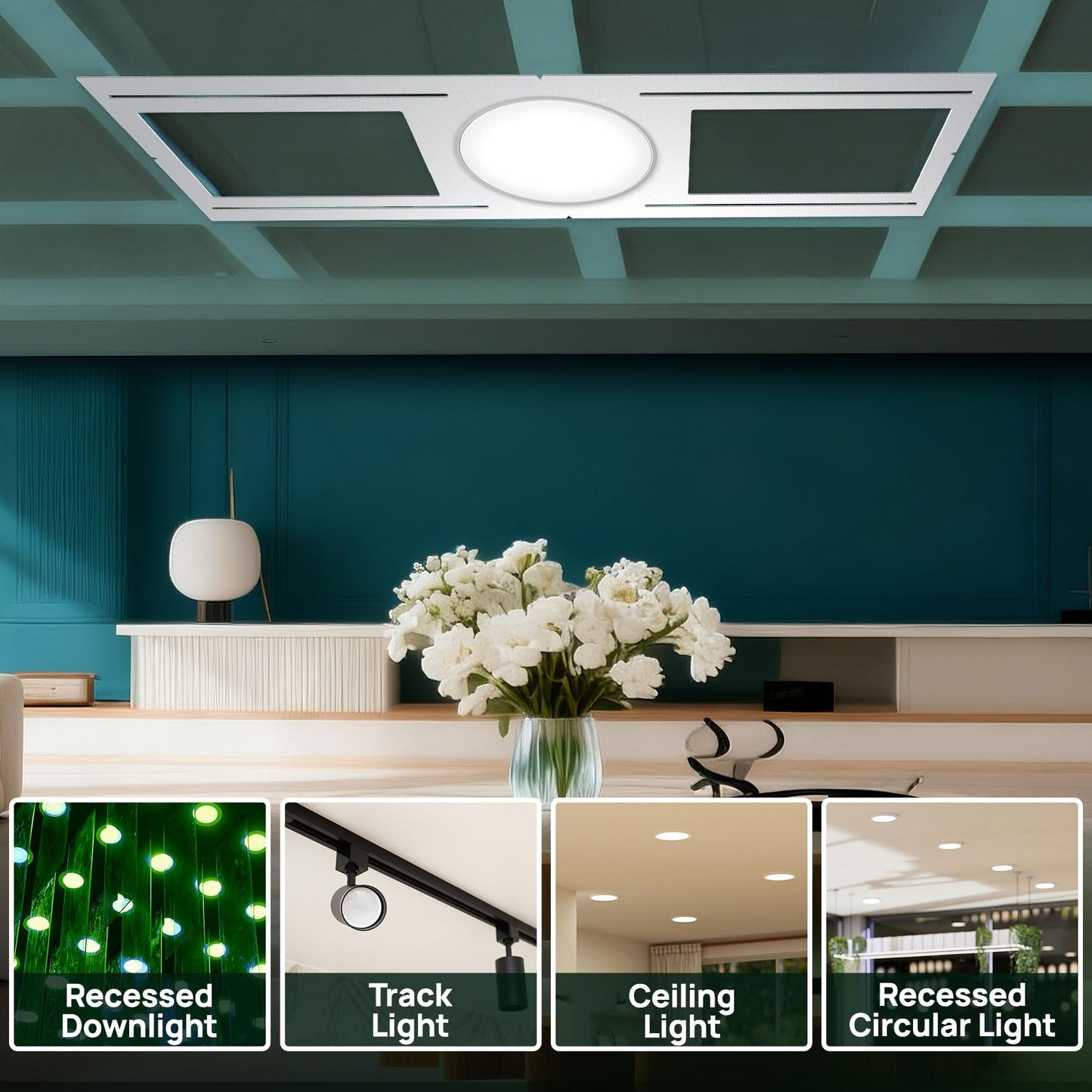 24 Pack New Construction Mounting Plate for 3/4/6 inch LED Downlight,Slim Steel LED Recessed Galvanized Steel Recessed LED Light Plate