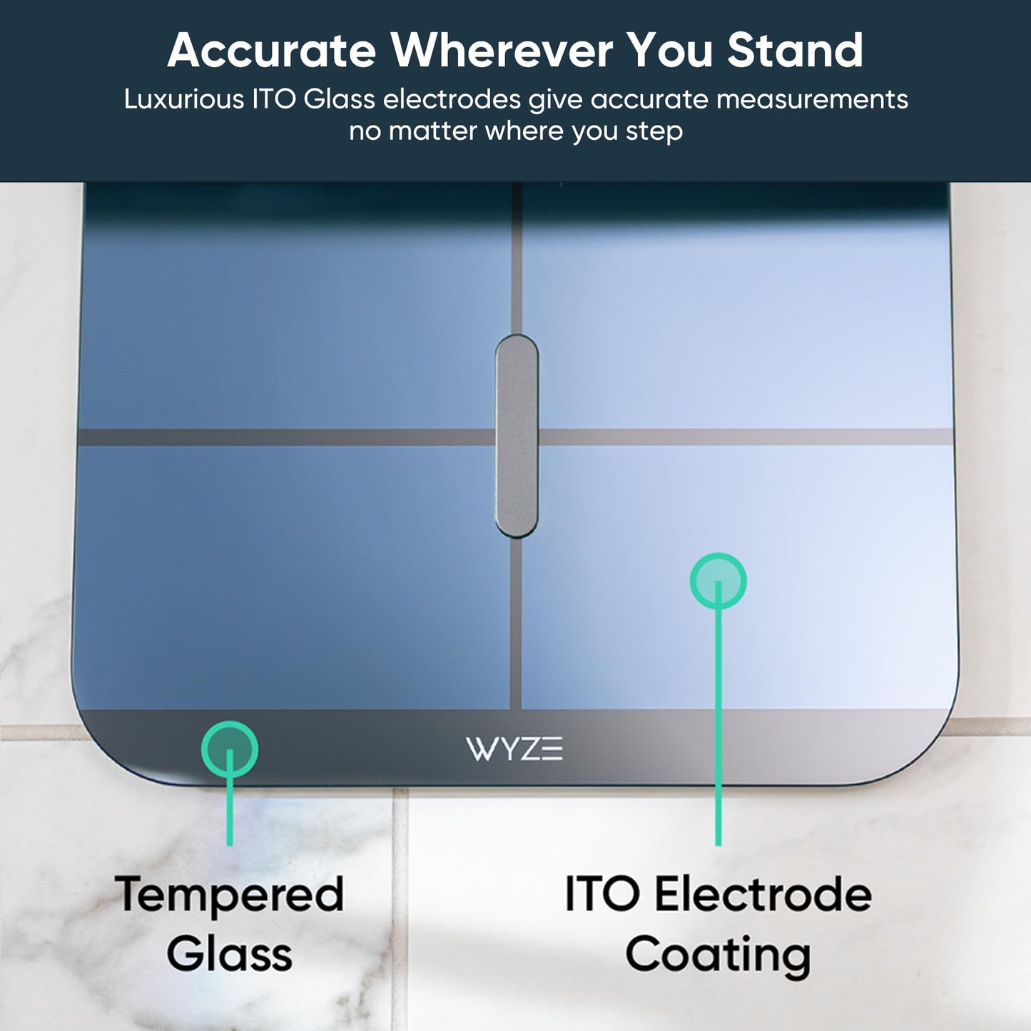 Wyze Smart Scale X - Digital Bathroom Scale for Body Weight, BMI, Body Fat, Muscle Mass, Heart Rate Monitor | Sync with Health Apps | for People, Baby & Pet, 400 lbs (Black)