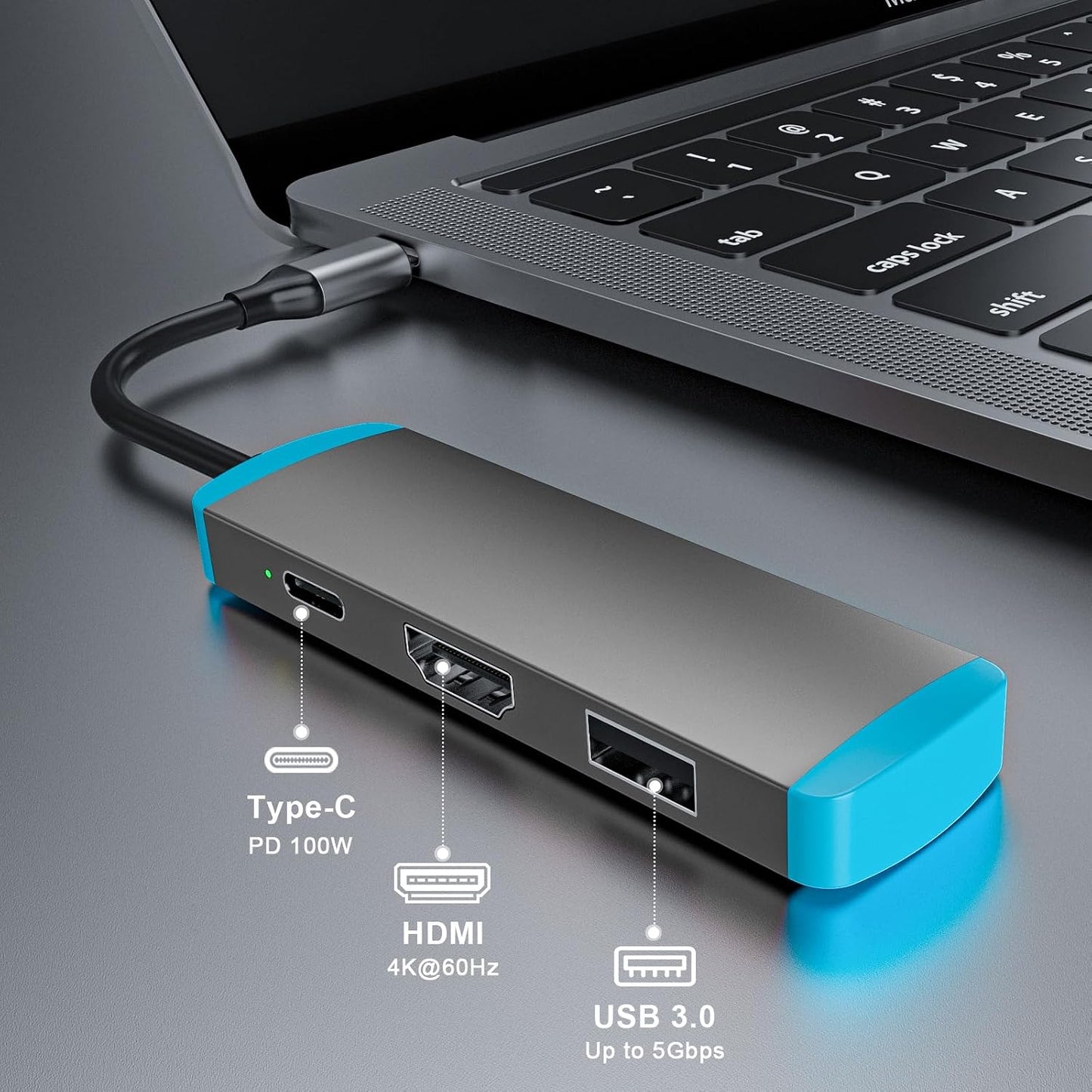 LA NREUCETS 2,USB 4K@60Hz 3.0 2/Switch/Switch USB C to HDMI Adapter for Switch C Docking Station with HDMI Port/Type-C