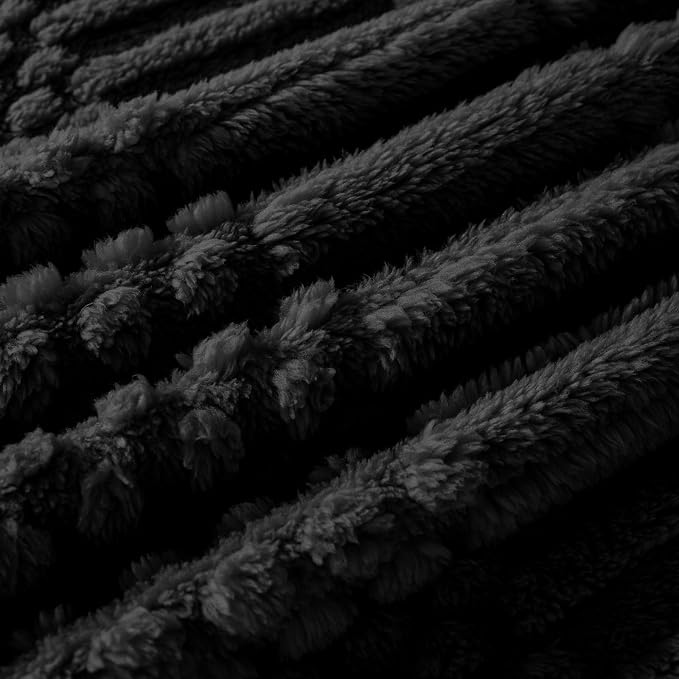 90x90 Inch Black Queen Large Blanket - Soft & Fluffy Fleece, Neutral Tan Color, Cute & Aesthetic, Perfect for Sofa, Couch, Bed, Living Room & Bedroom, All-Season Use, Plush & Cozy Decorative Blanket