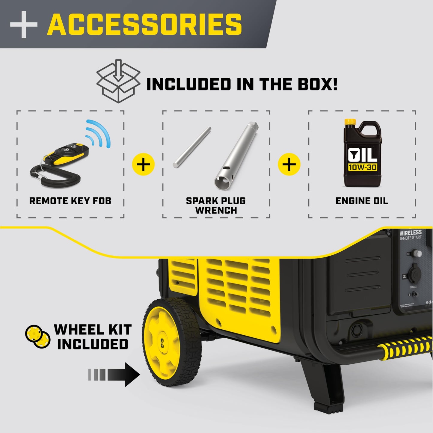 Champion Power Equipment 11,000-Watt Wireless Remote Start Home Backup Portable Inverter Generator with Quiet Technology and Free 3-Year Warranty