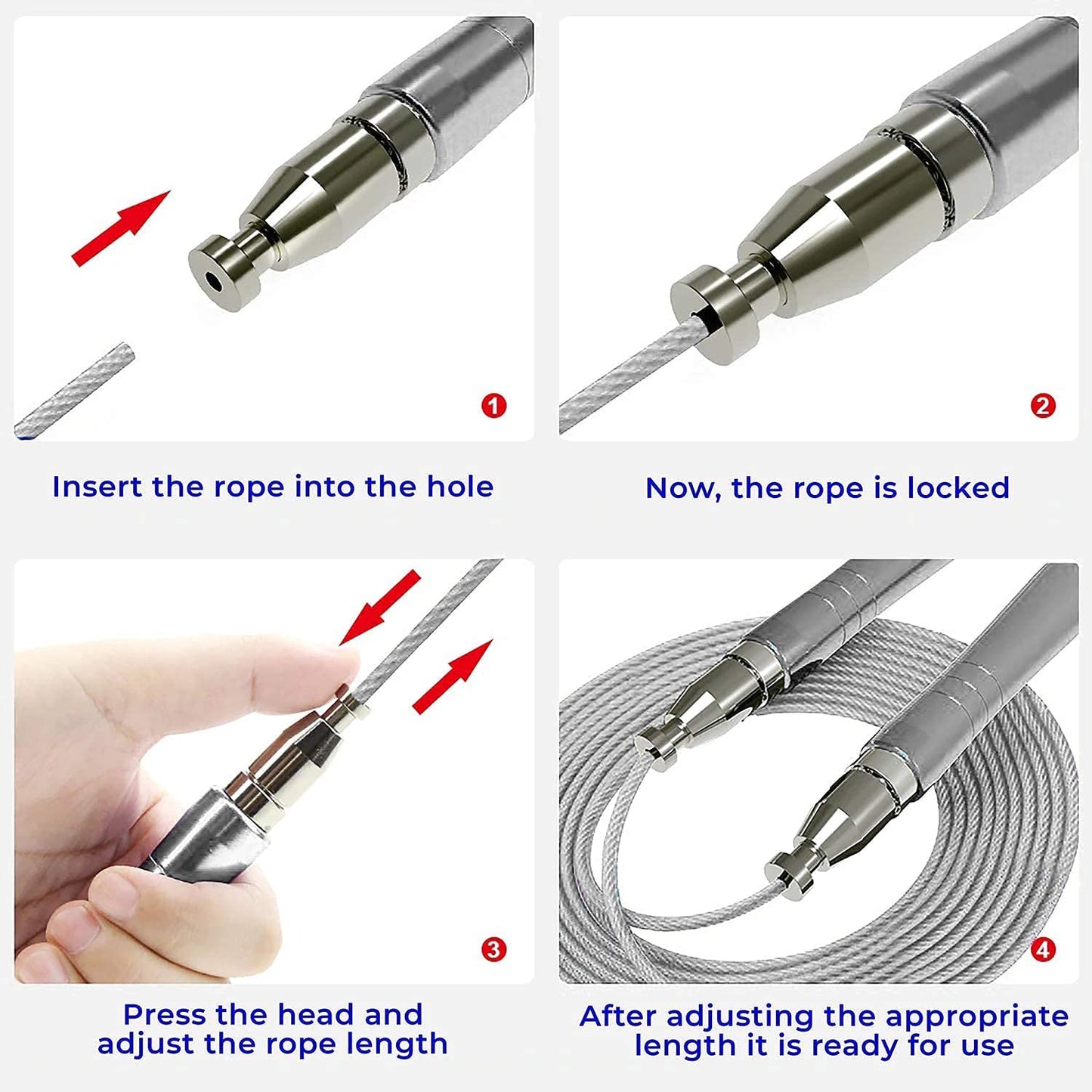 PrimaFIT Jump Rope Pro Speed Skipping Rope Adjustable Adult Jumping Rope Weighted Aluminium Handles for Double Dutch Boxing Workout Crossfit Exercise Fitness Spare Cable Weights Protectors Carry Bag