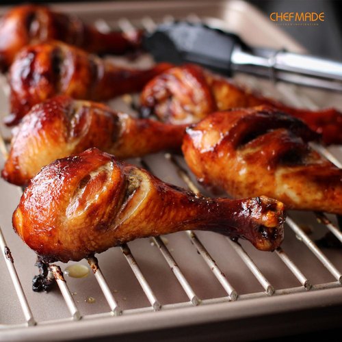 CHEFMADE Non-Stick Baking Sheet Pan - 17-Inch Carbon Steel Cookie Sheet for Oven Roasting | Champagne Gold