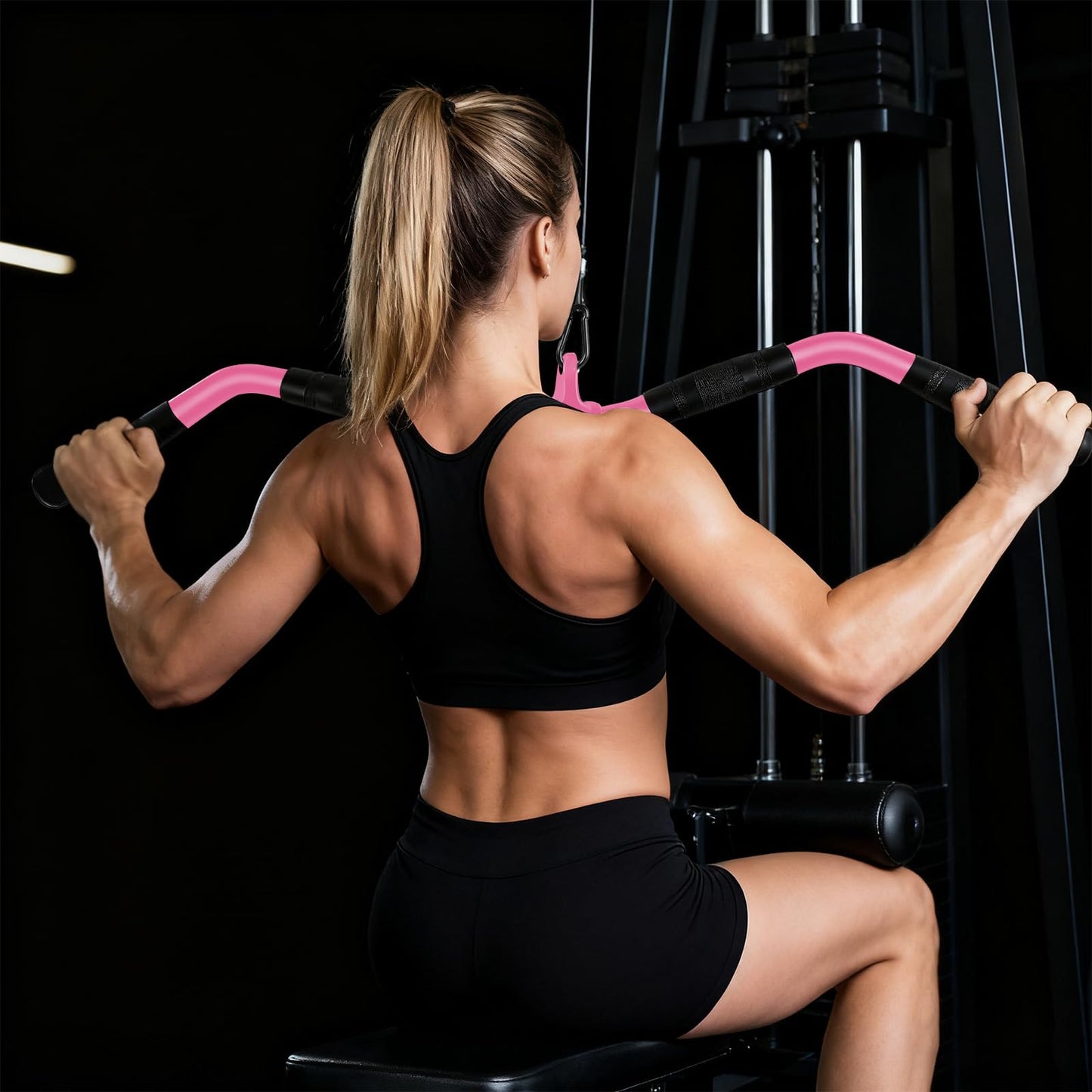 WNOEY LAT Pulldown Attachments, Cable Machine Attachment Gym Accessories, Cable Attachments for Gym, Home Gym Accessories