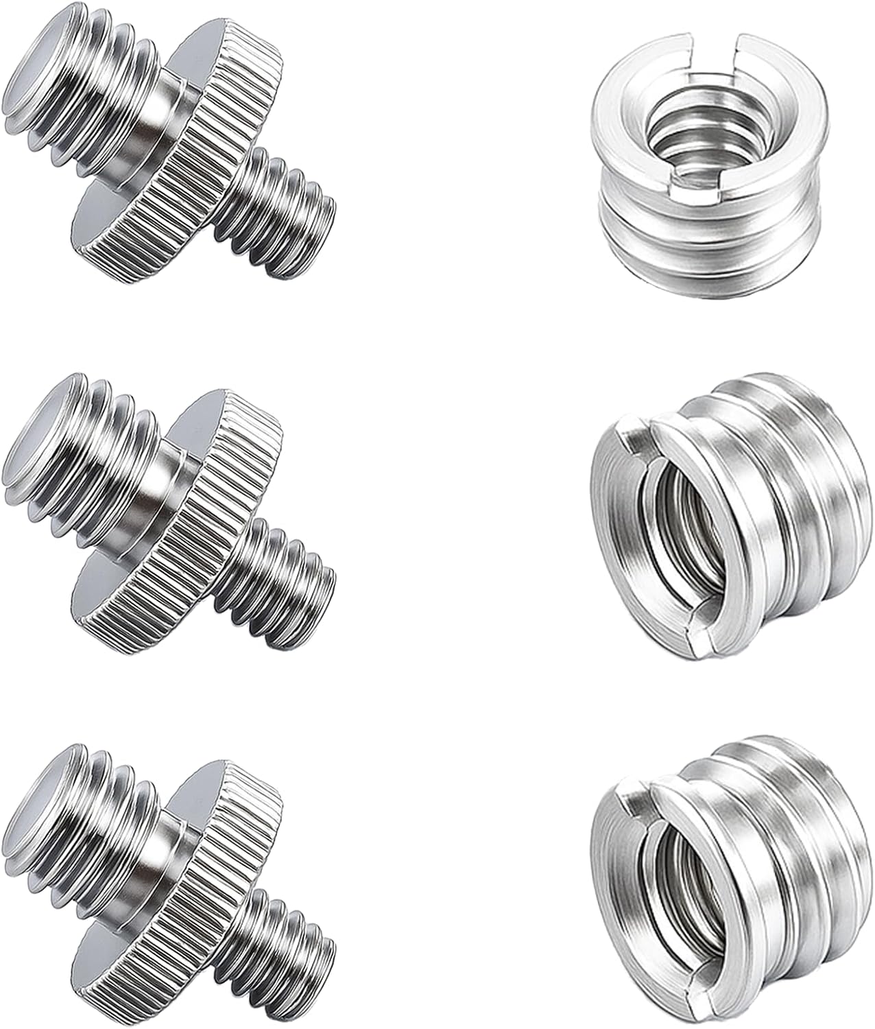 Xelsluthe 6 1/4 Inch 3/8 Inch 3/8 1/4 Pcs Tripod Adapter, to Tripod Adapter with to Mount Screws for Camera Monopod