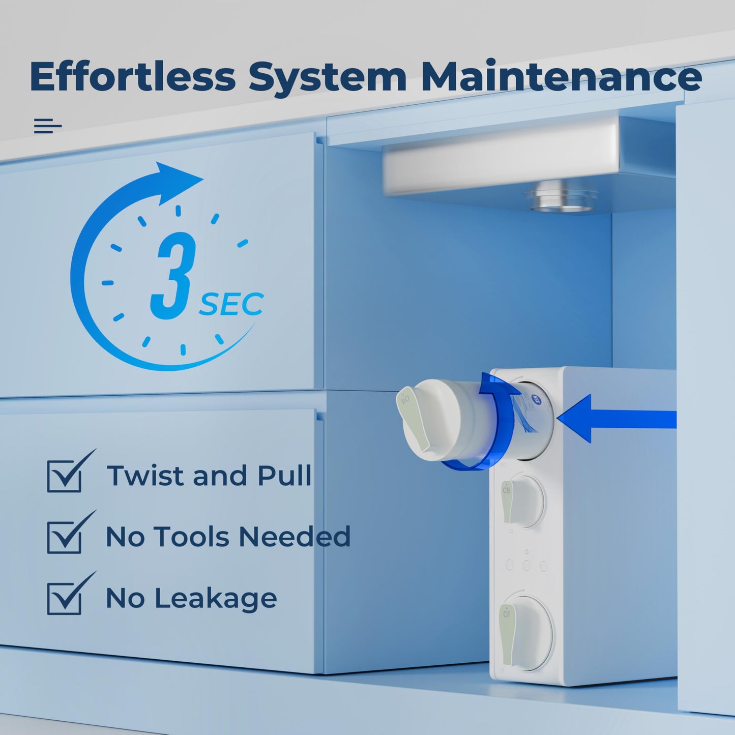 iSpring RO500-ORB Reverse Osmosis System, NSF 58 Certified, 500 GPD Under Sink RO System, Tankless Reverse Osmosis Water Filter, 2:1 Pure to Drain Ratio, White, Oil Rubbed Black Faucet